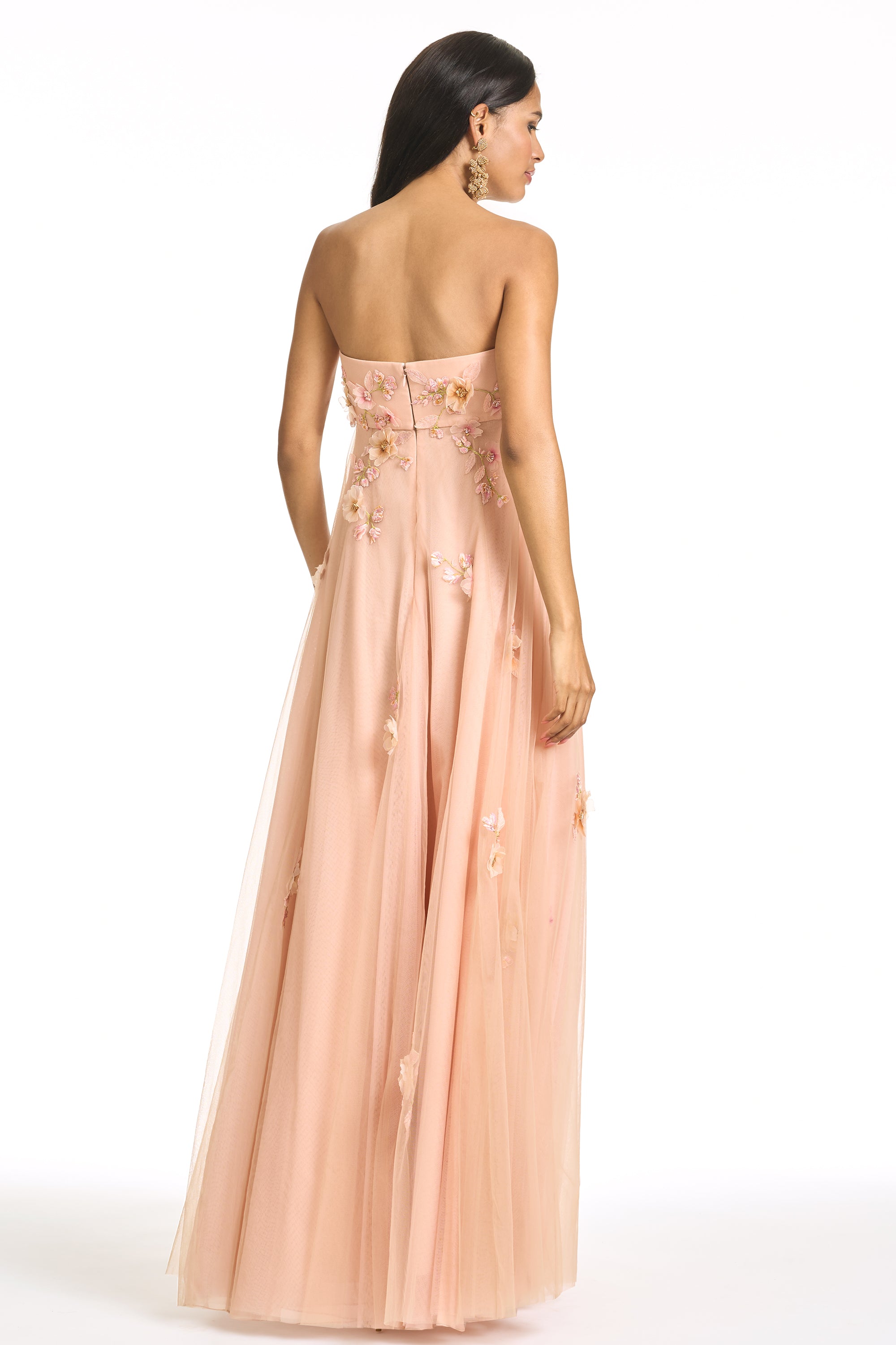 EMBROIDERED SCARLETT GOWN - BLUSH