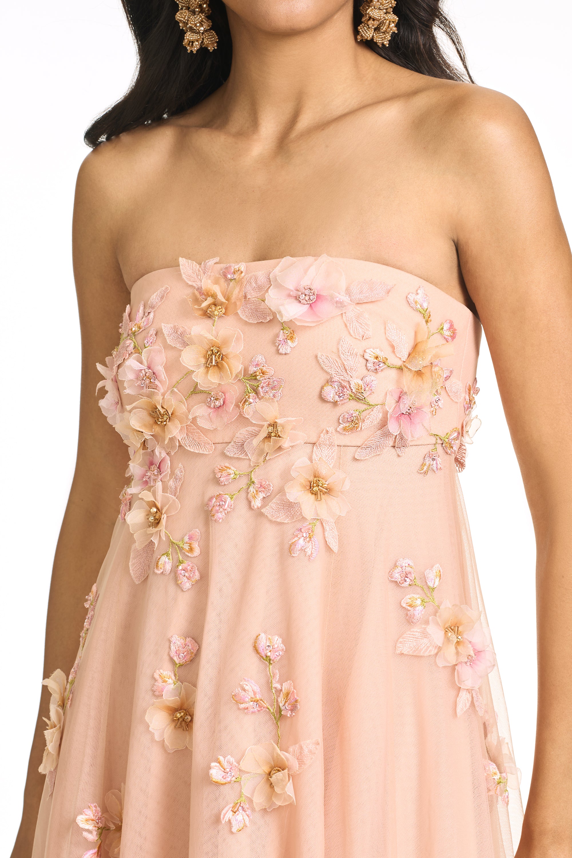 EMBROIDERED SCARLETT GOWN - BLUSH