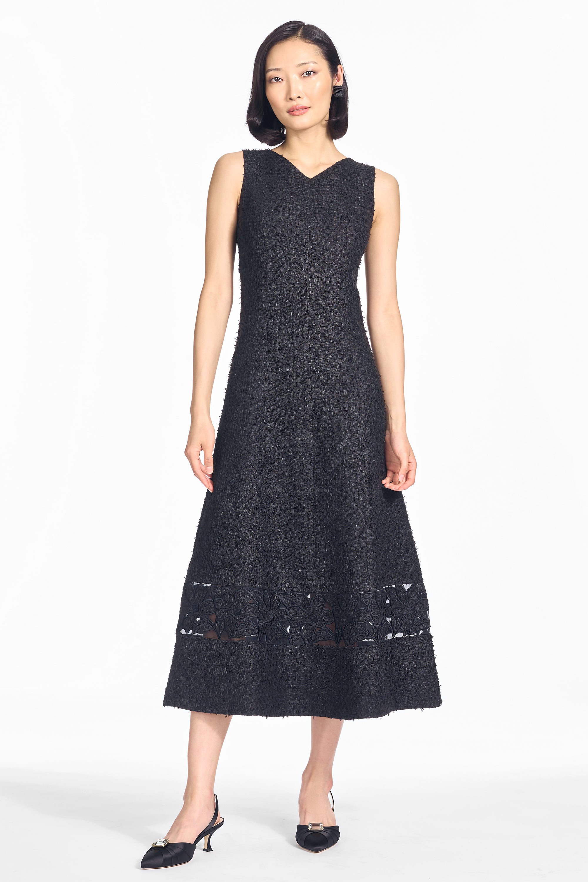 MICHAELA DRESS - CARBON ROSES