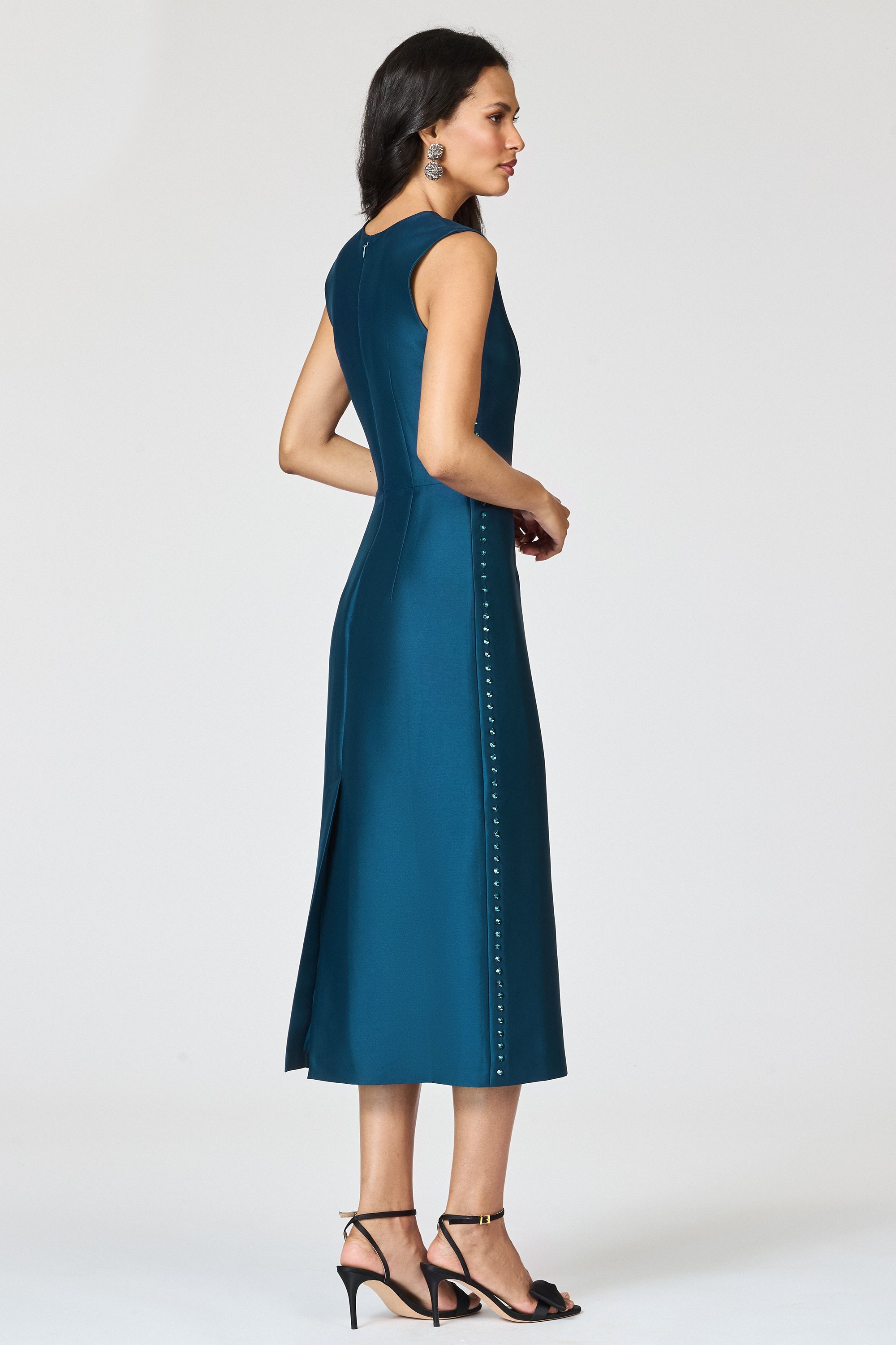 ALBA DRESS - BOTTLE GREEN