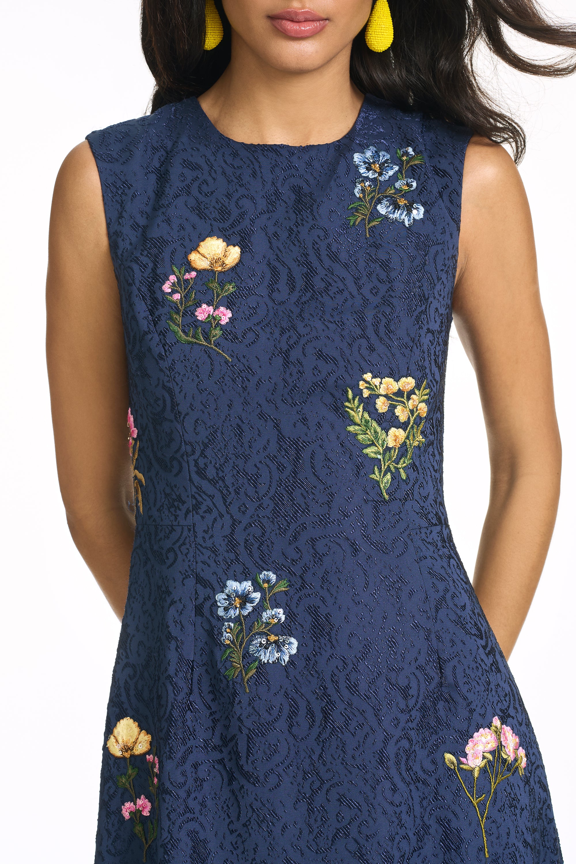 EMBROIDERED RANI GOWN - MIDNIGHT