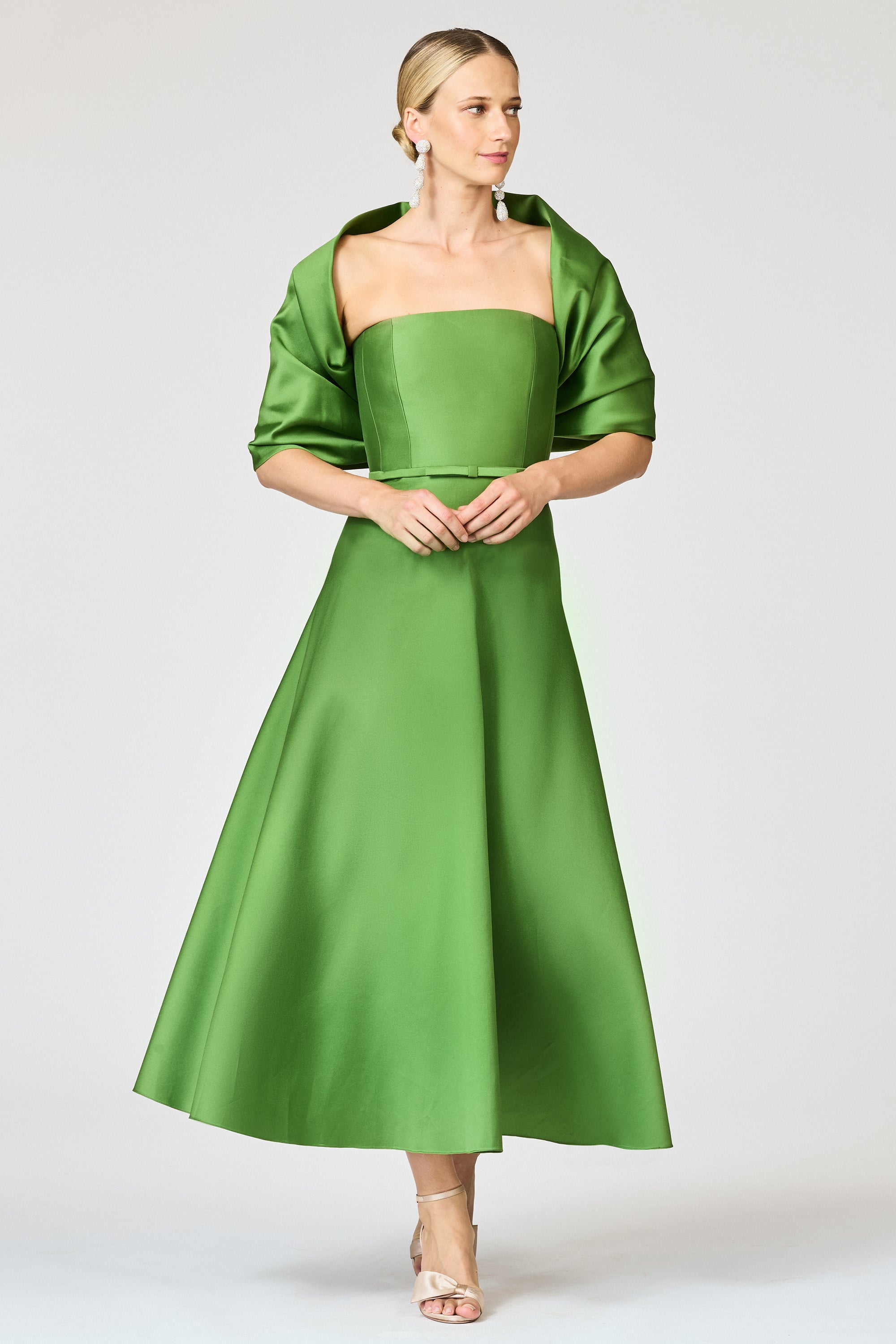 DARIAN DRESS - GREEN GARNET