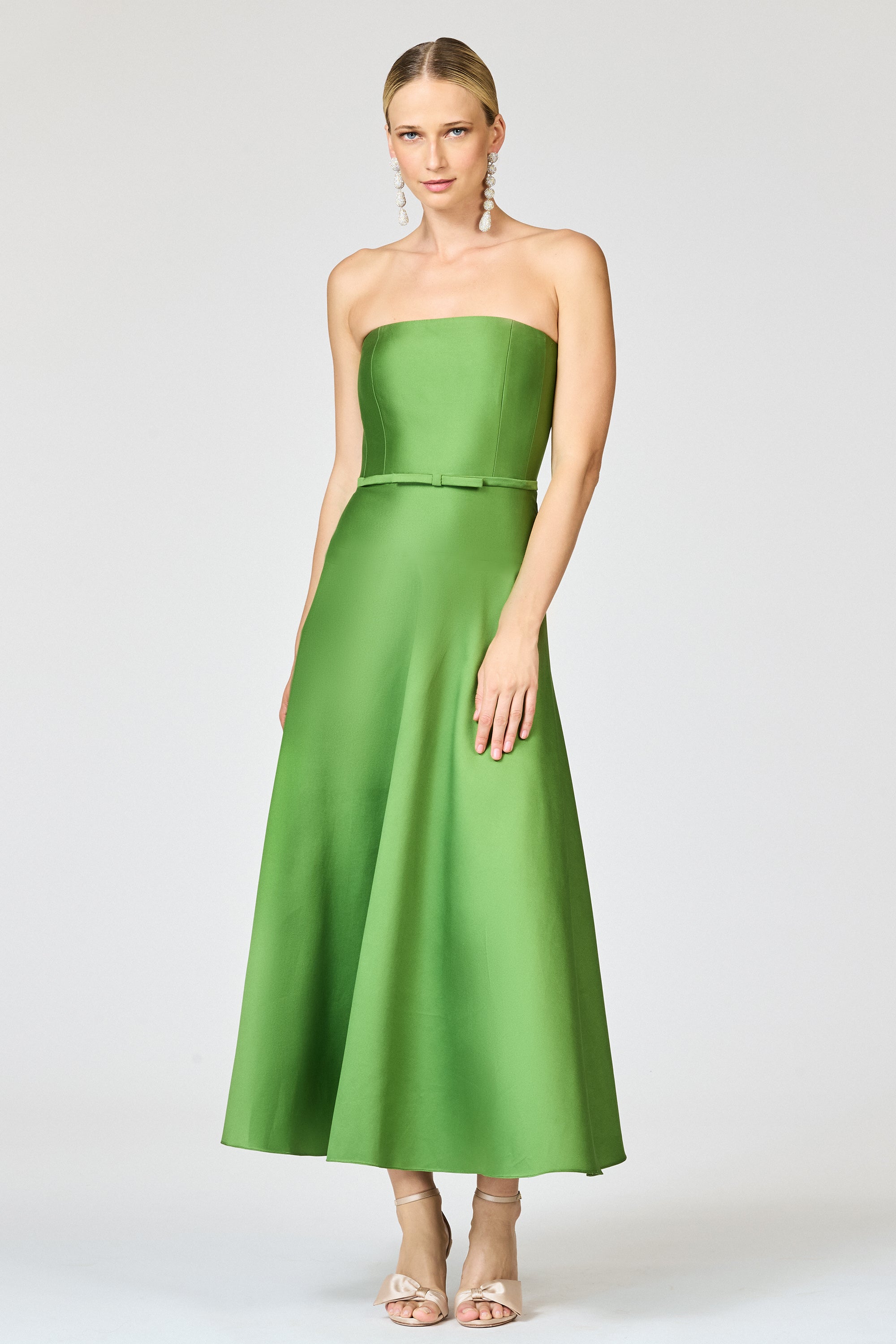 DARIAN DRESS - GREEN GARNET