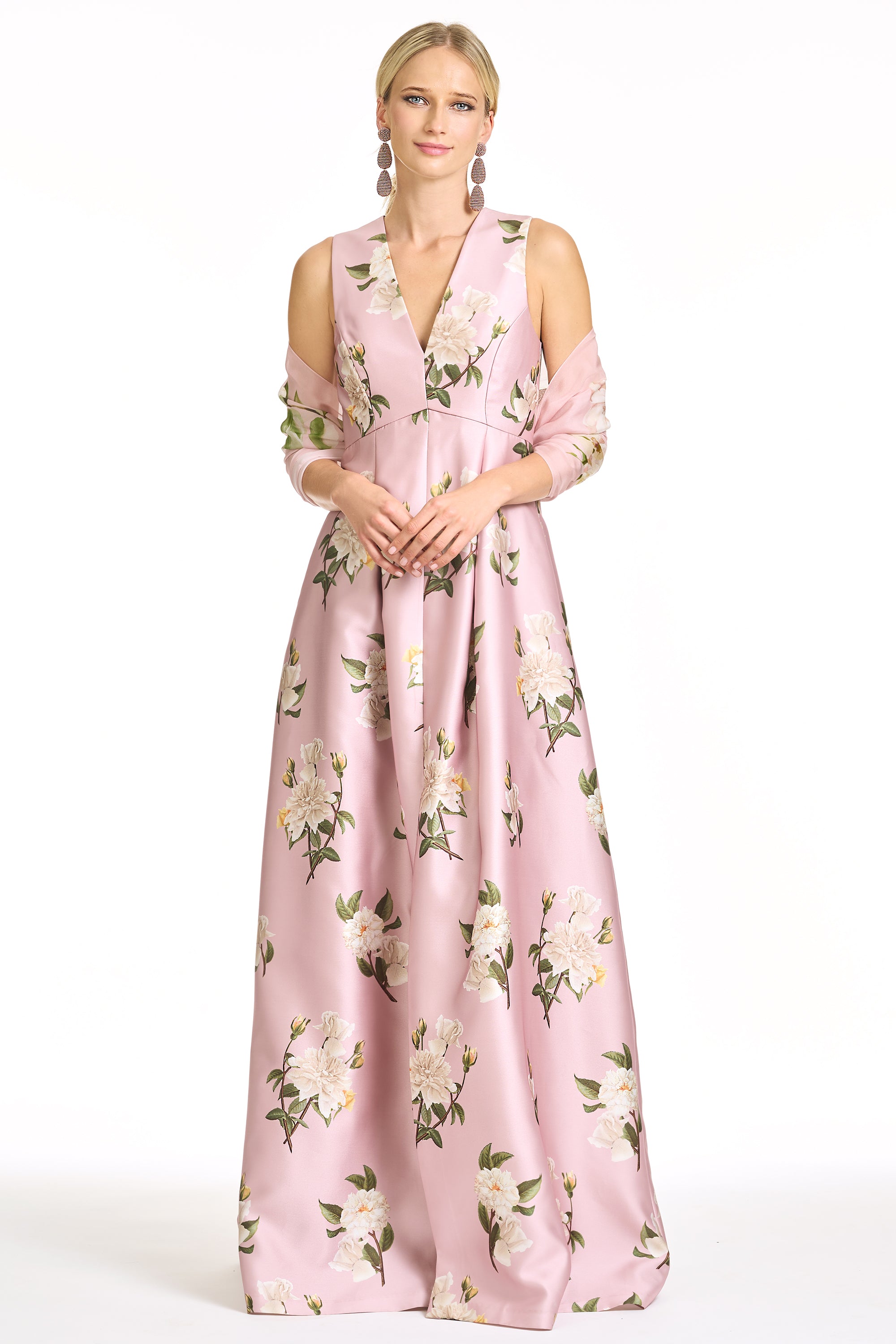 BROOKLYNNE GOWN - ROSE QUARTZ TEA ROSES