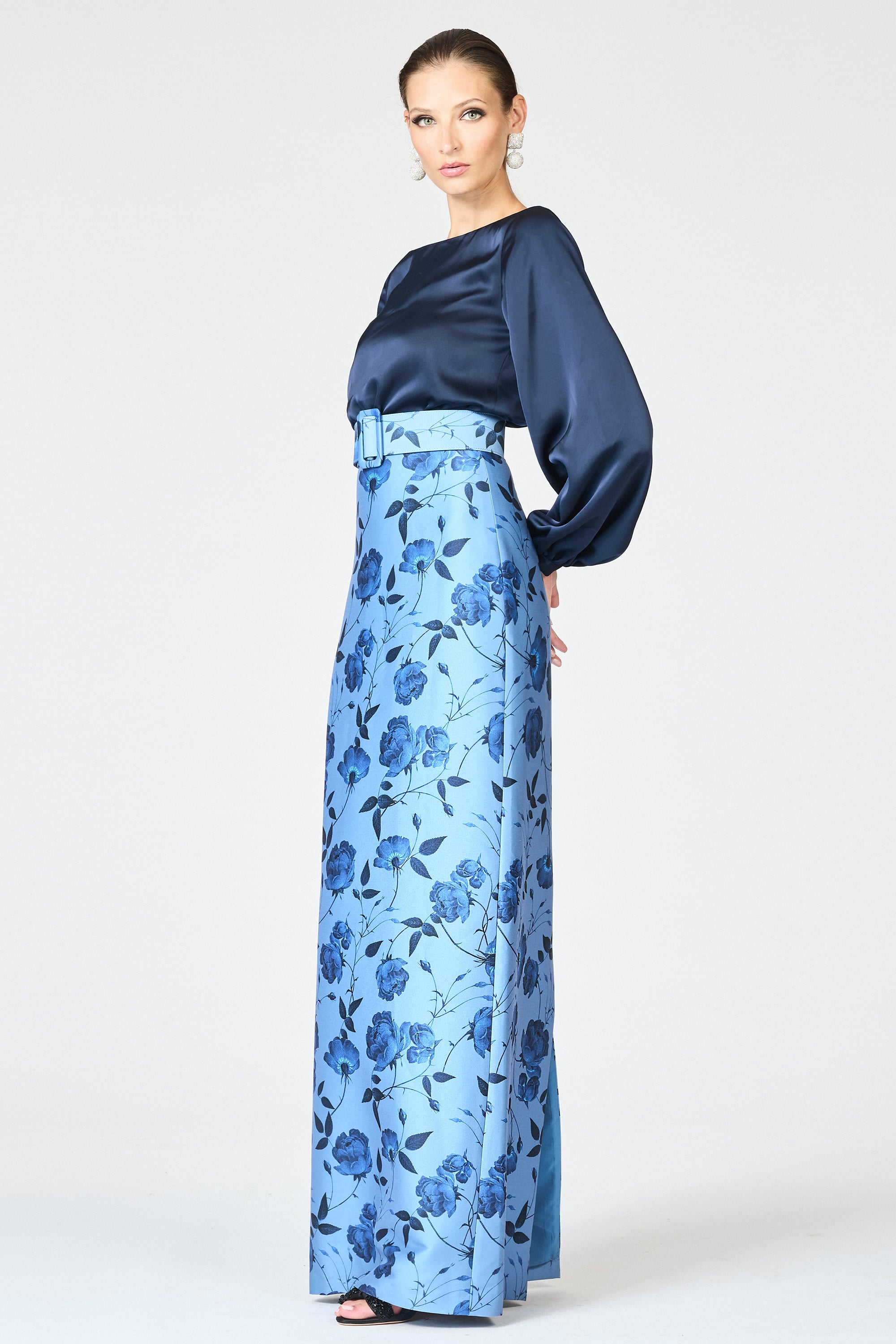 ASTOR GOWN - WILD STEEL ROSES