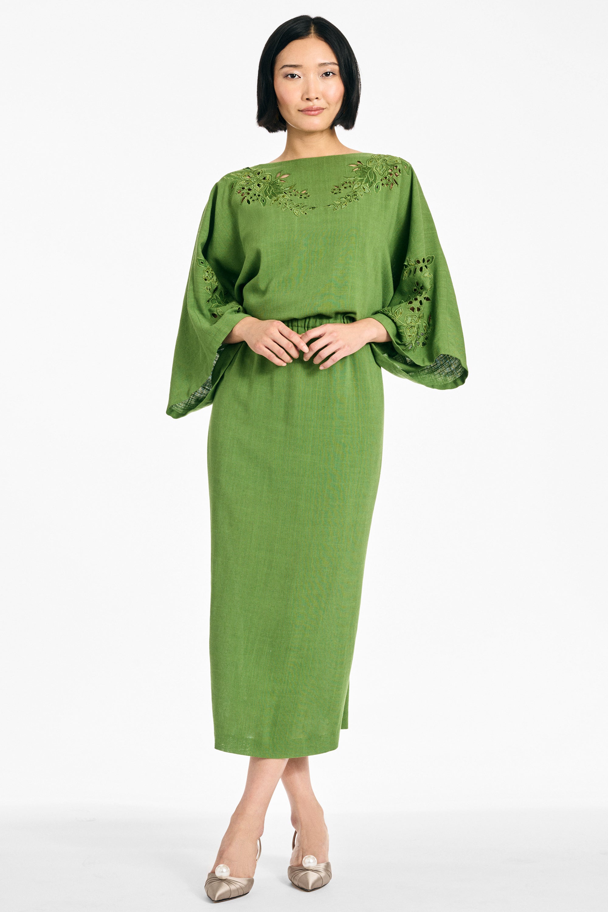 KIERA DRESS - FERN GREEN