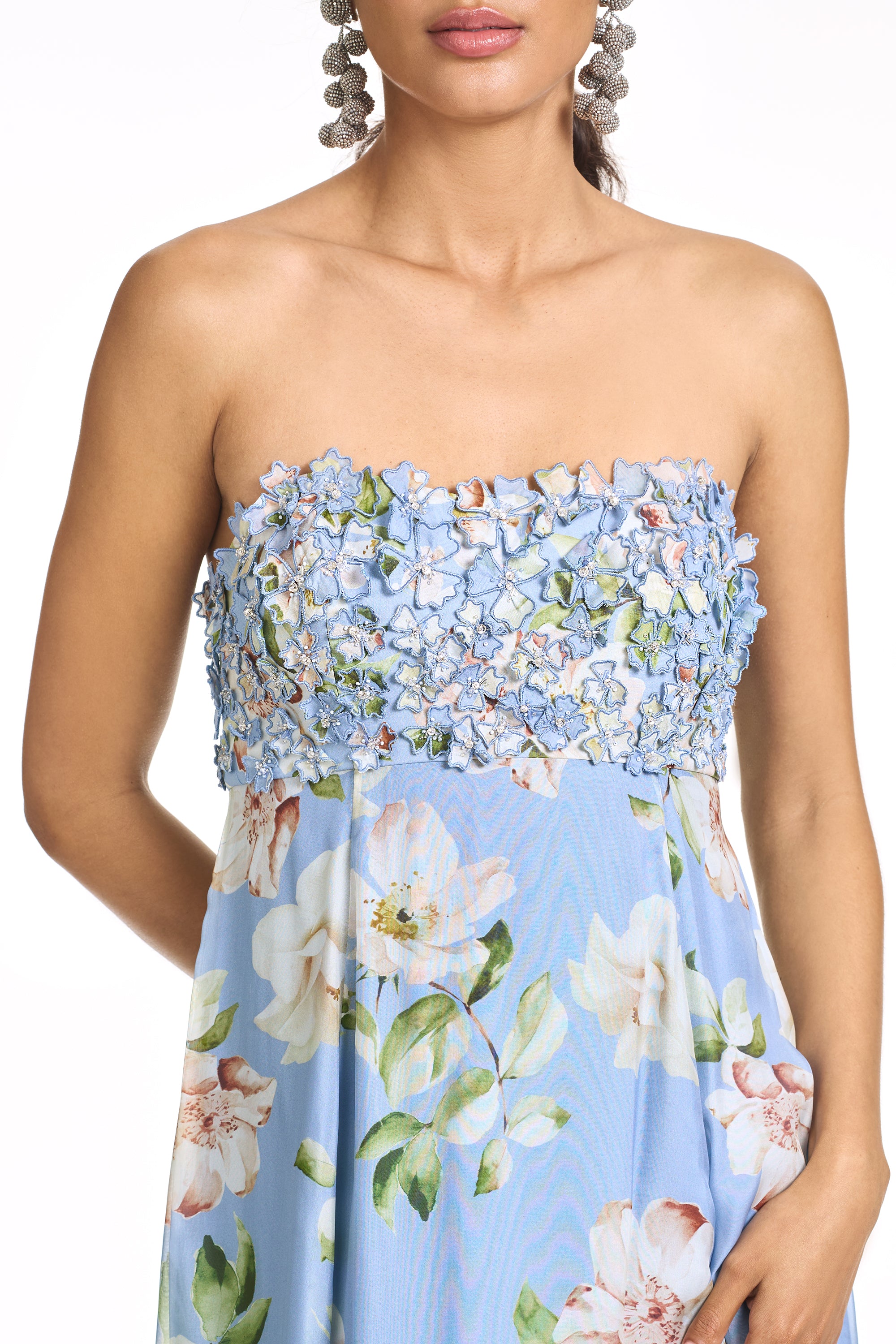 EMBROIDERED AMES GOWN - TWILIGHT PETALS