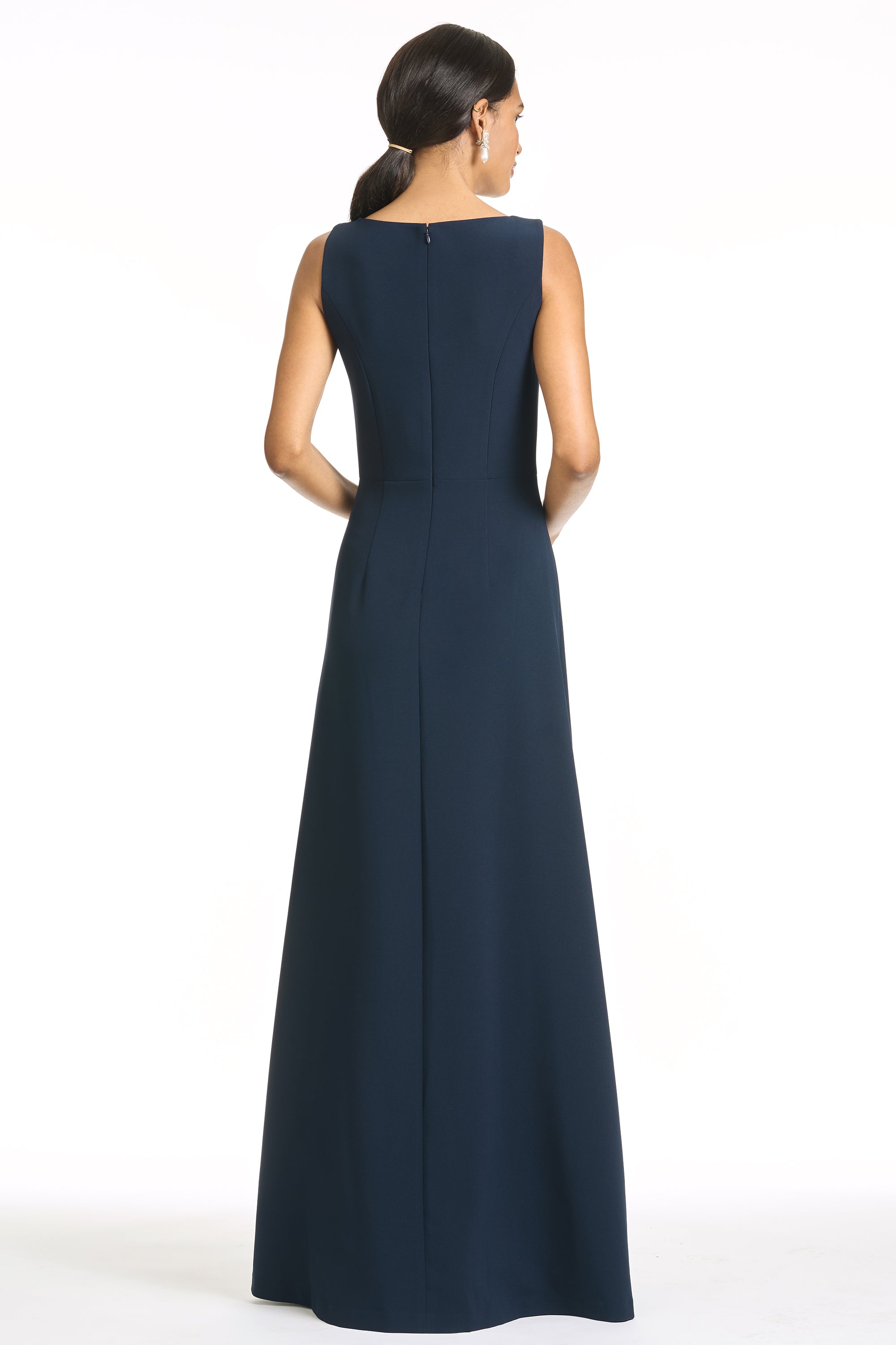 EMBROIDERED DENEE GOWN - MIDNIGHT