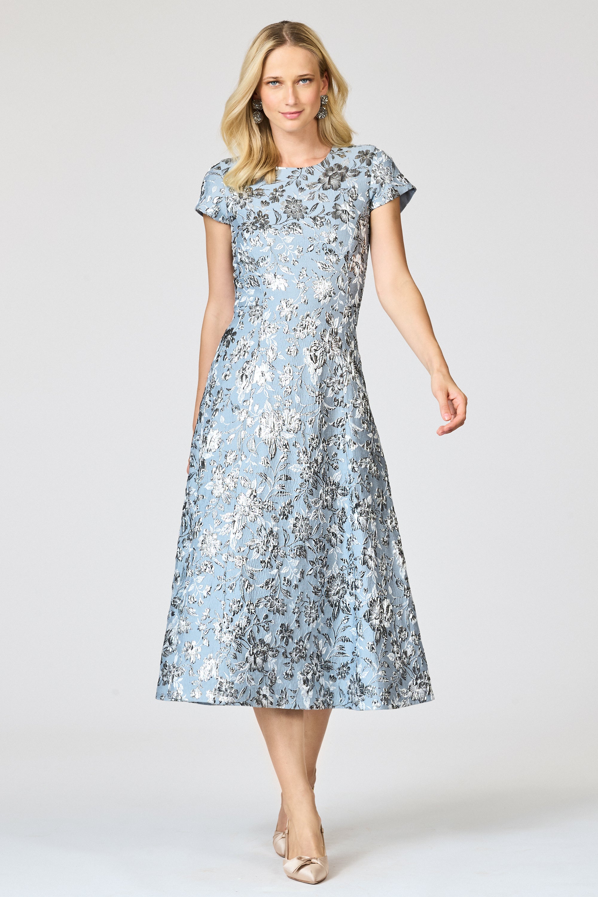 JACKIE DRESS - PEWTER GARDENS