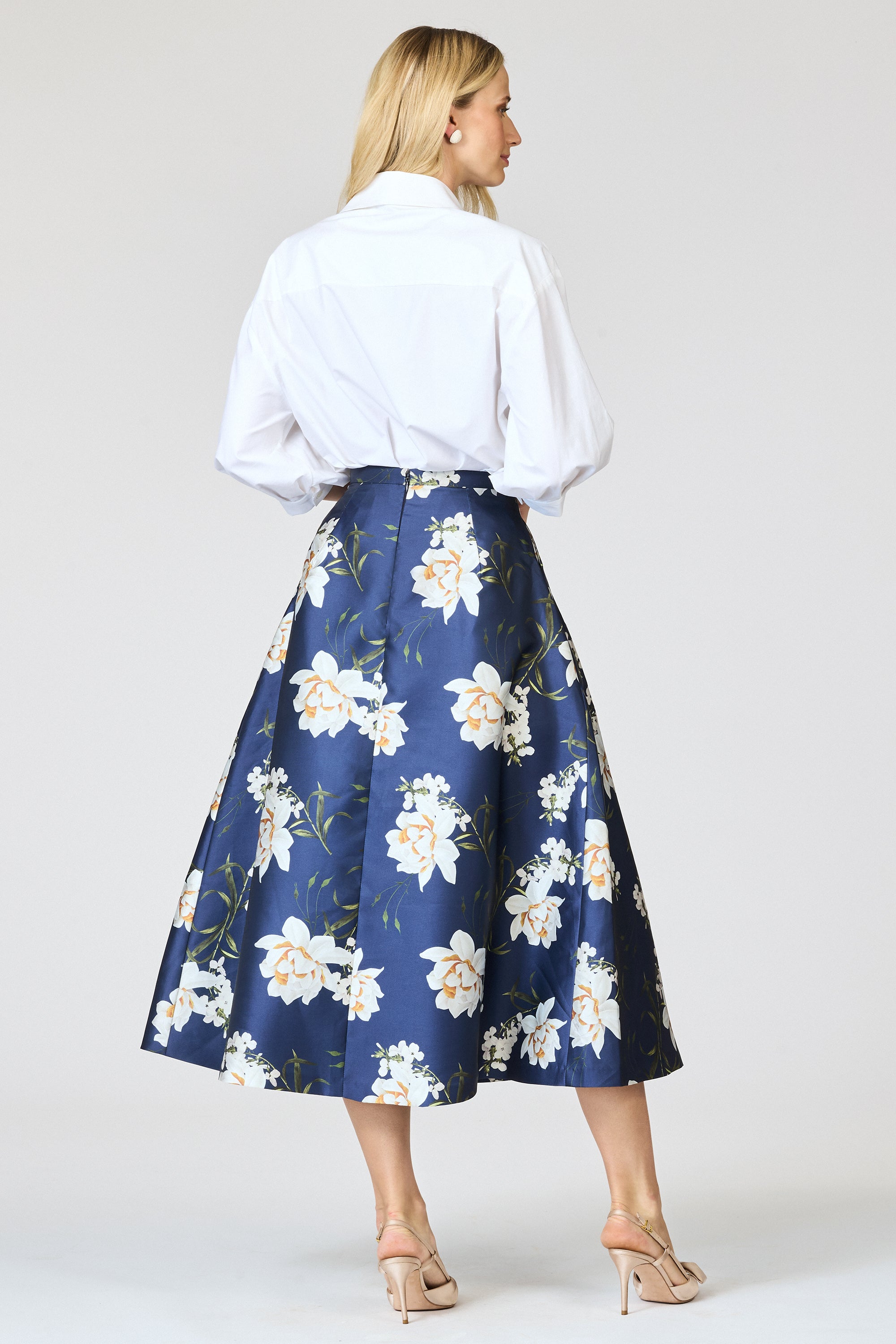 TIPPY SKIRT - NAVY NARCISSUS