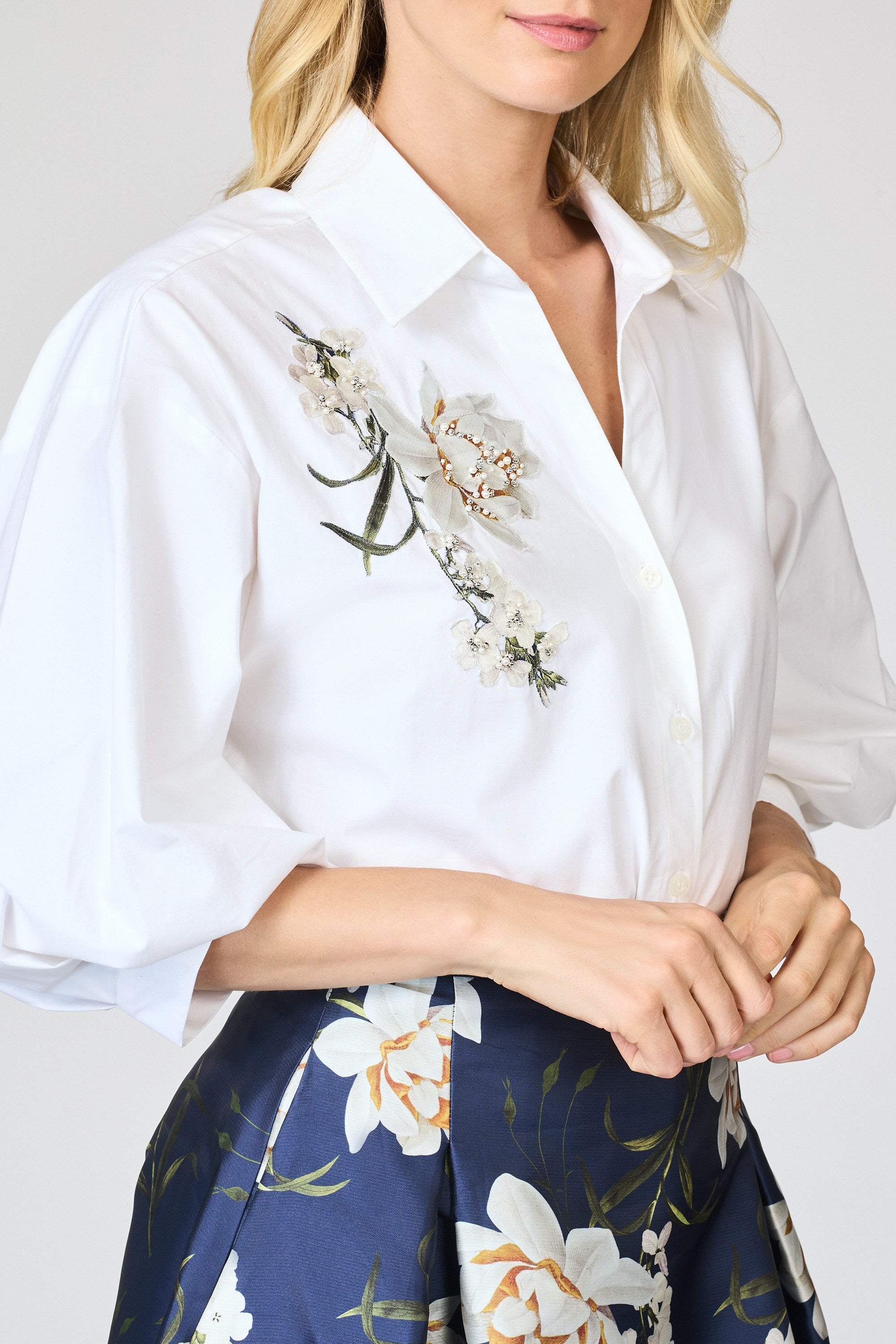 LUCE TOP - WHITE NARCISSUS