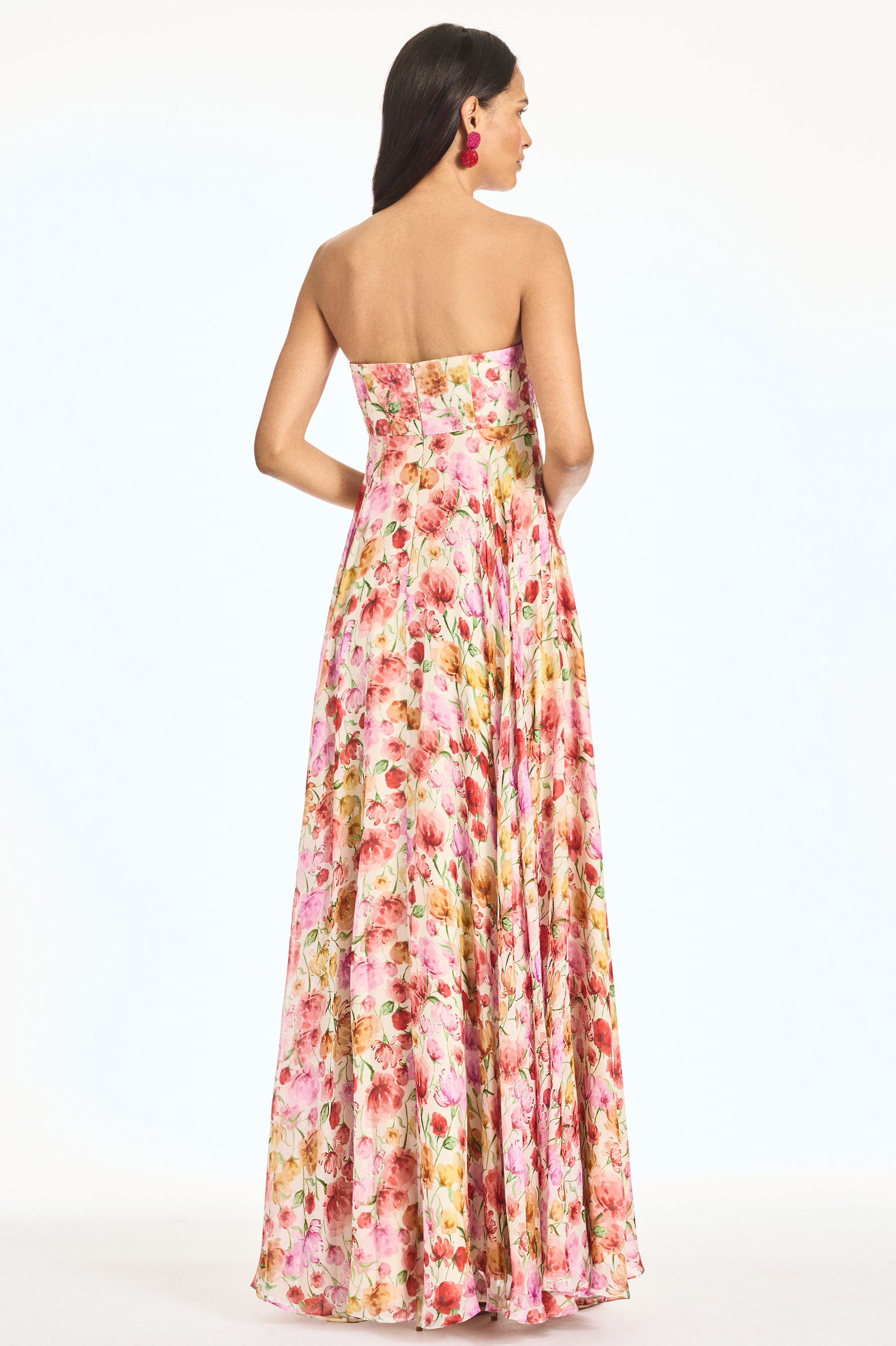 EMBELLISHED AMES GOWN - SUNSET POPPIES