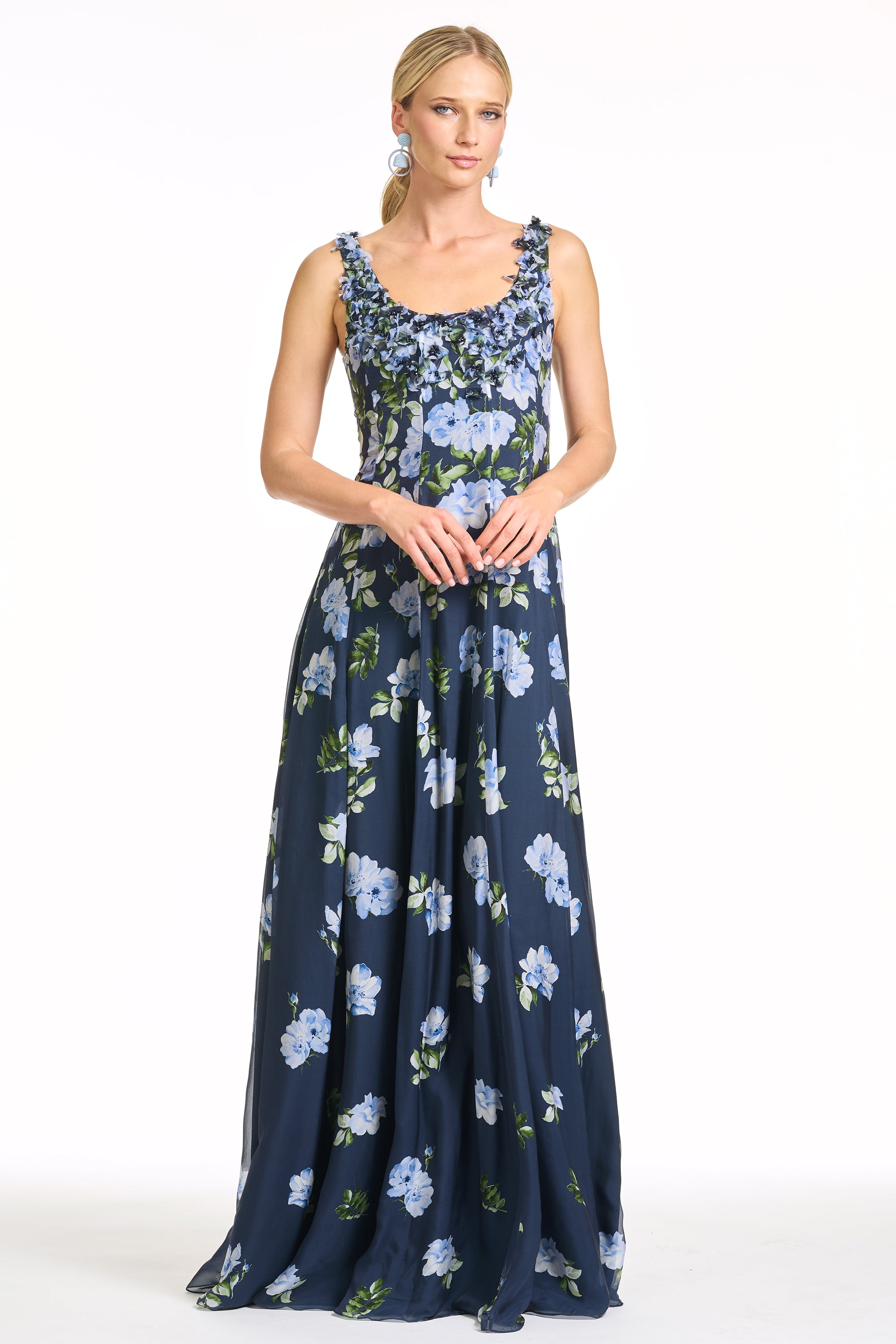 EMBELLISHED INDIRA GOWN - CORSAGE DEGRADE