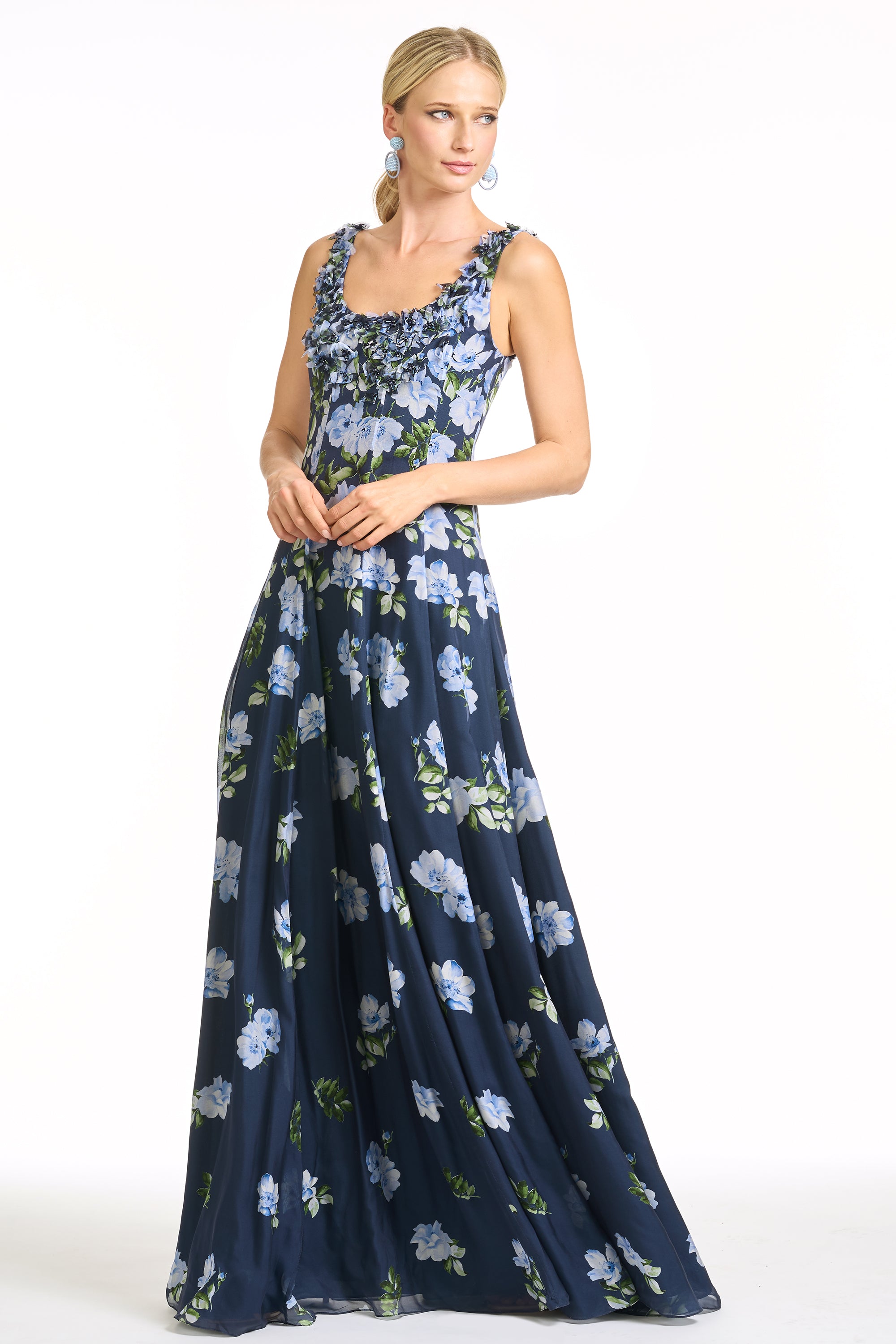 EMBELLISHED INDIRA GOWN - CORSAGE DEGRADE