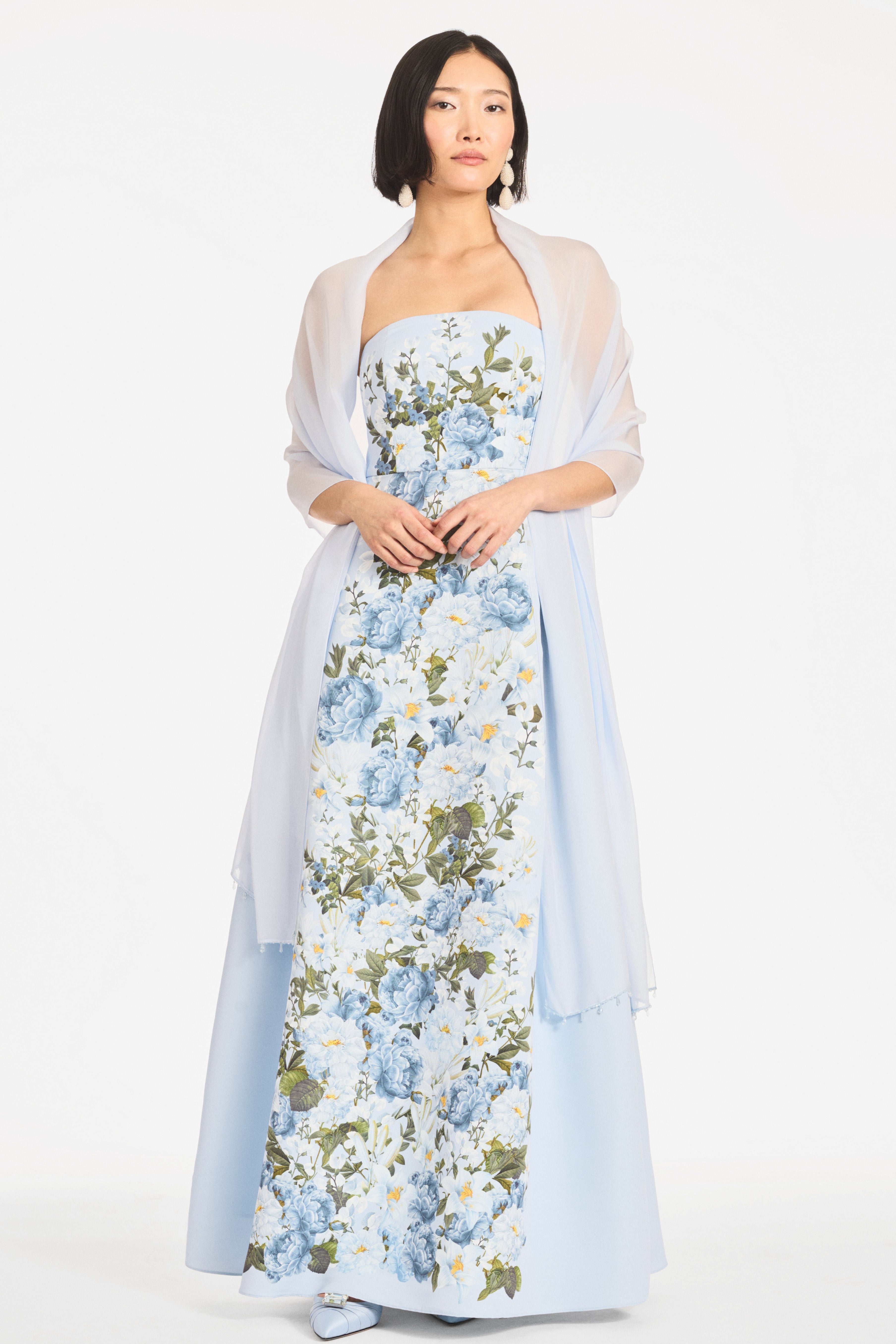 LARISA GOWN - SKY BLUE CASCADE