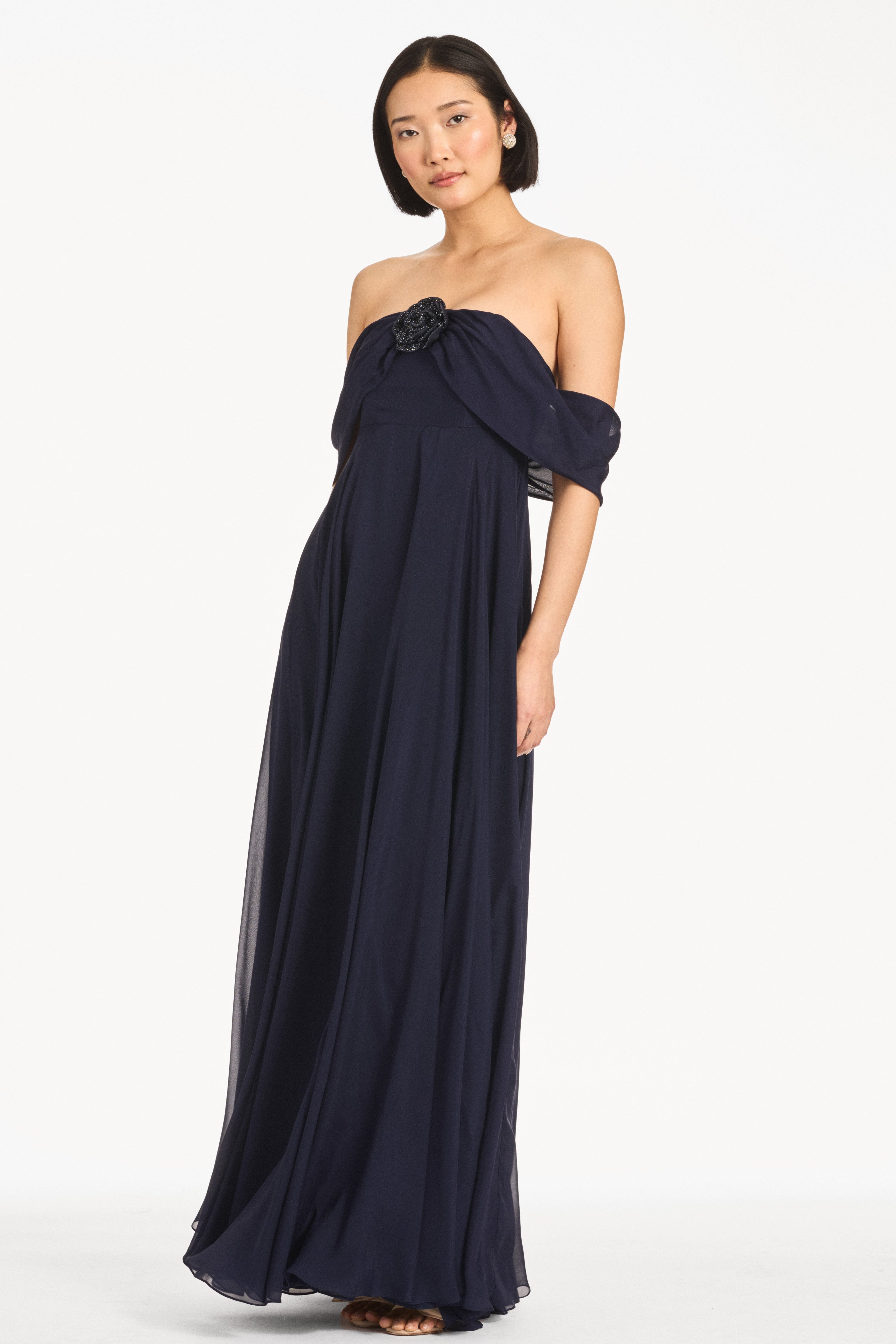 EMBELLISHED REBECCA GOWN - MIDNIGHT