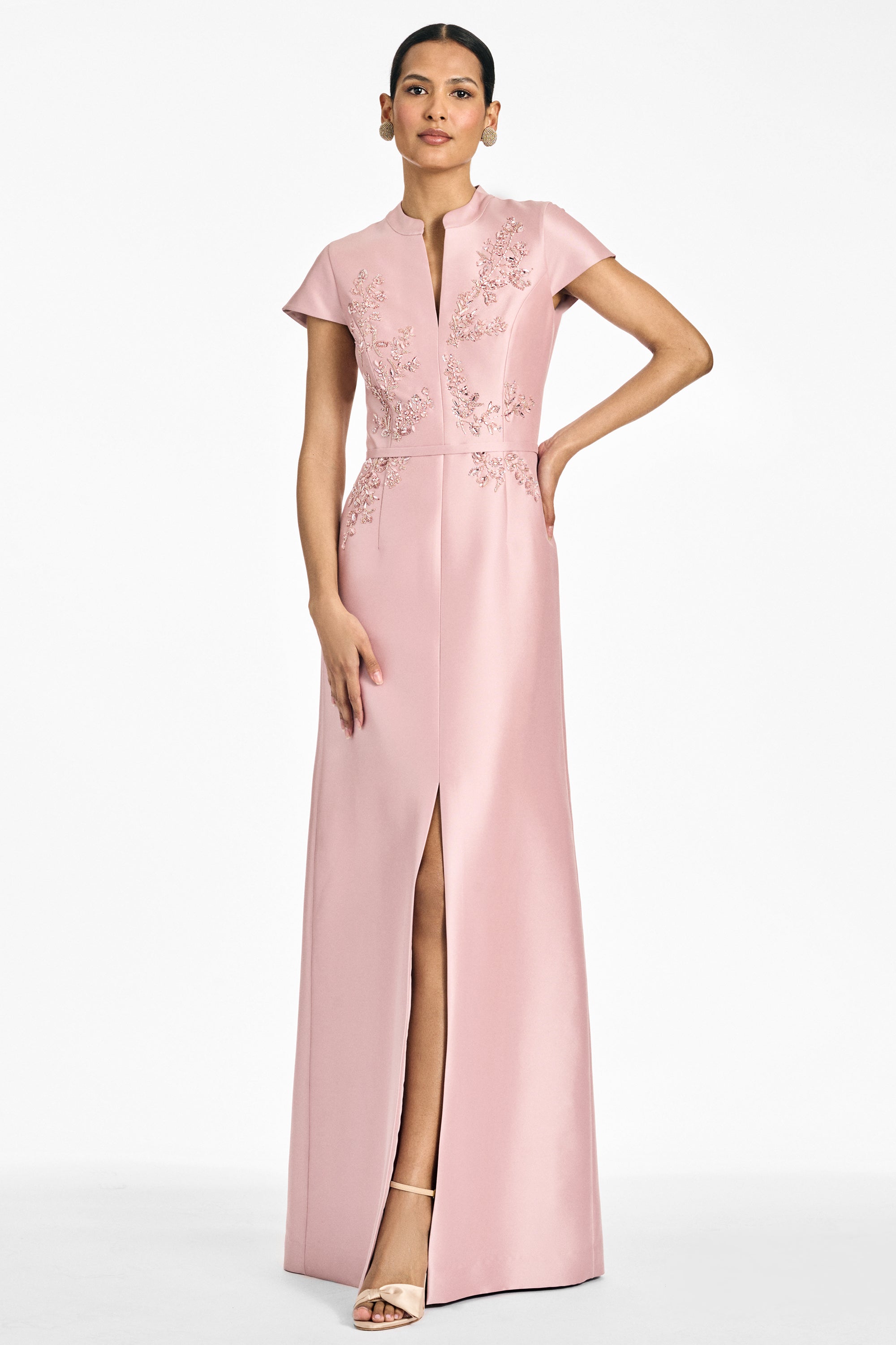 EMBELLISHED CHARLOTTE GOWN - ROSE QUARTZ