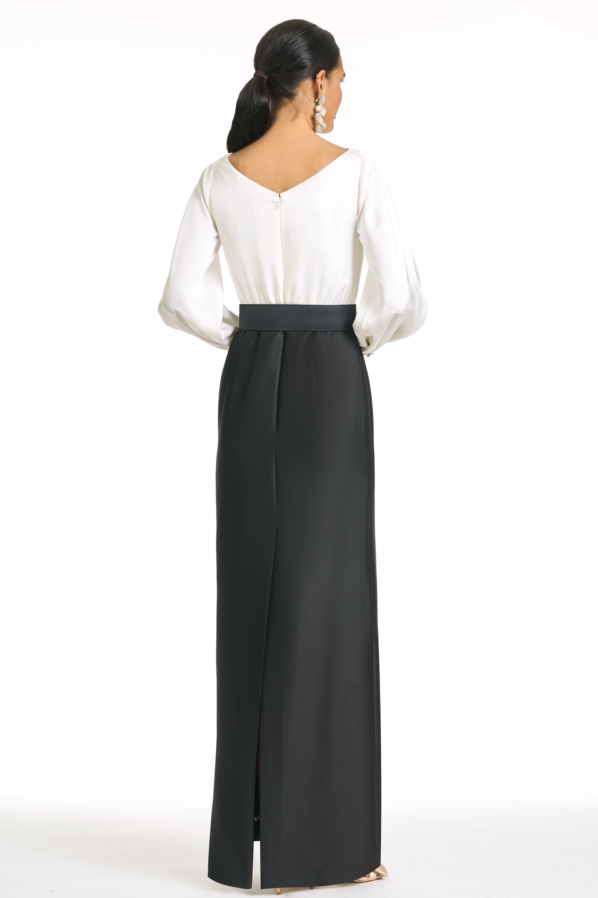 ASTOR GOWN - IVORY/BLACK