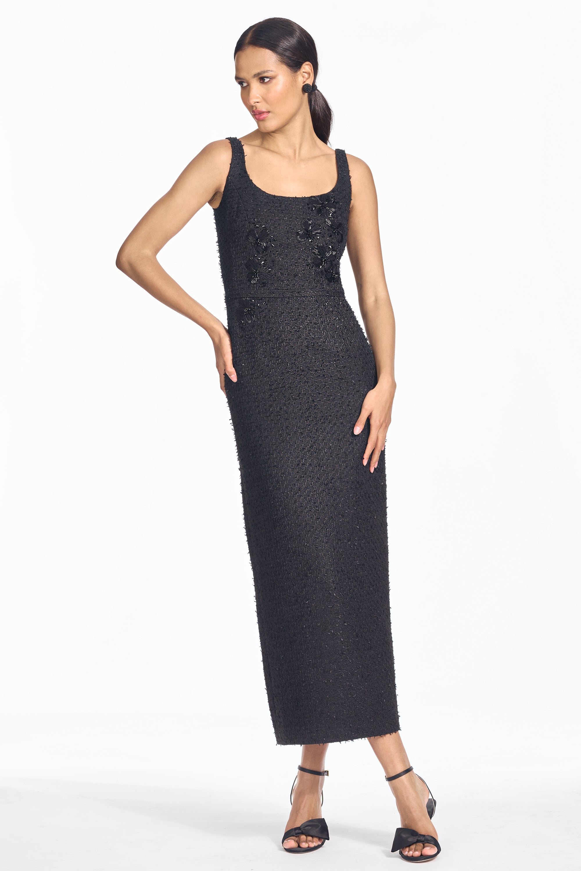 LETA DRESS - CARBON ROSES