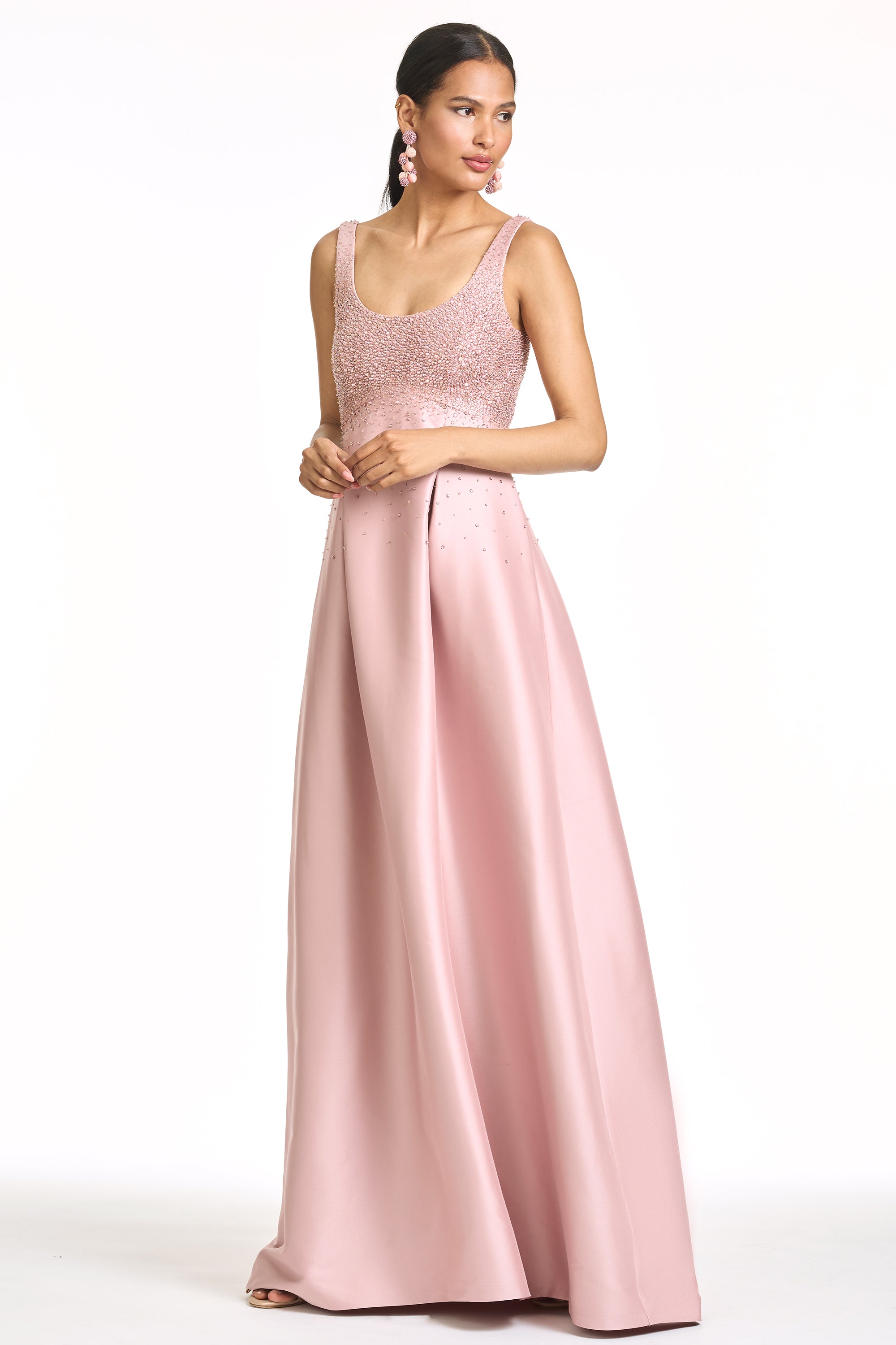 EMBELLISHED AURORA GOWN - ROSE QUARTZ