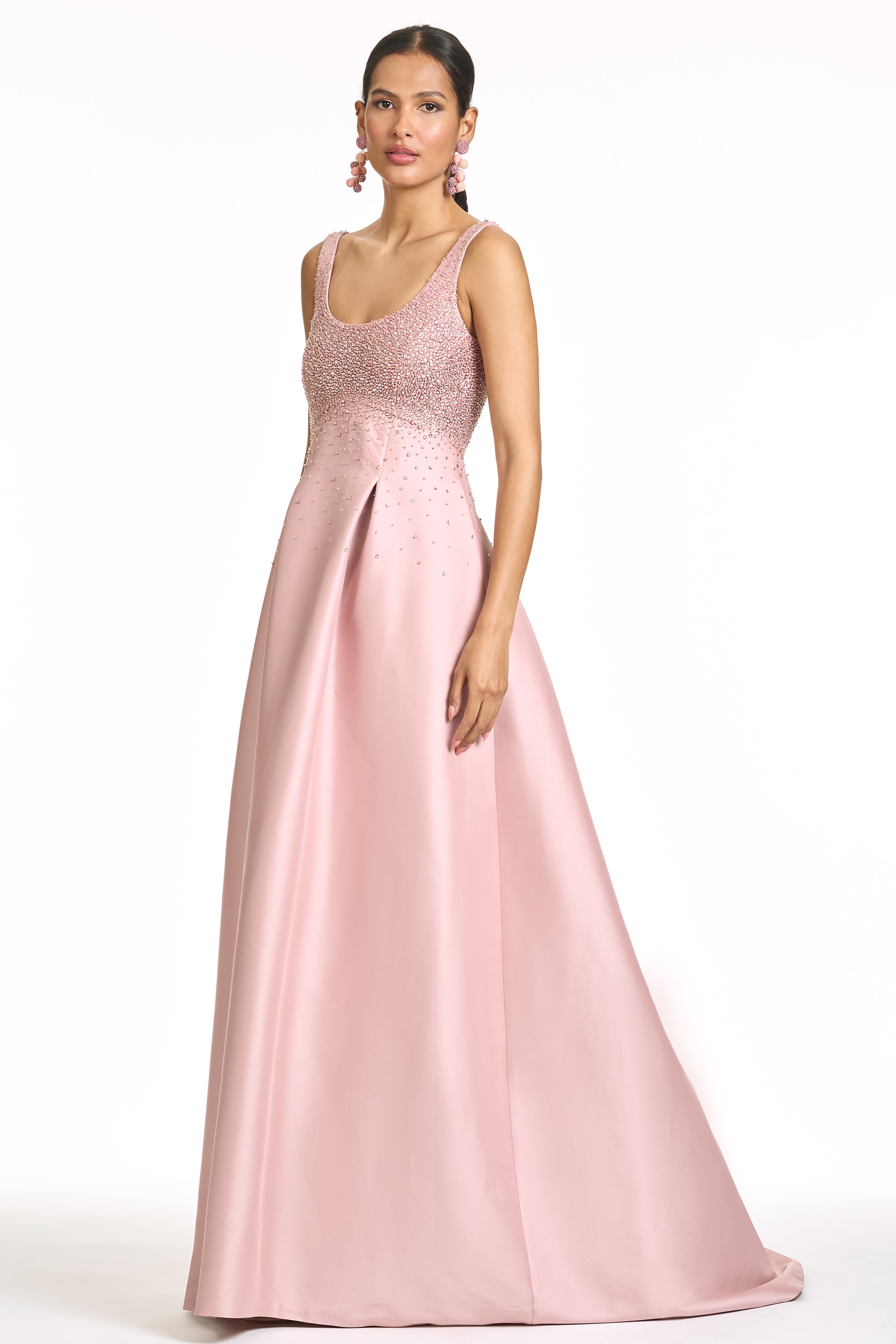 EMBELLISHED AURORA GOWN - ROSE QUARTZ
