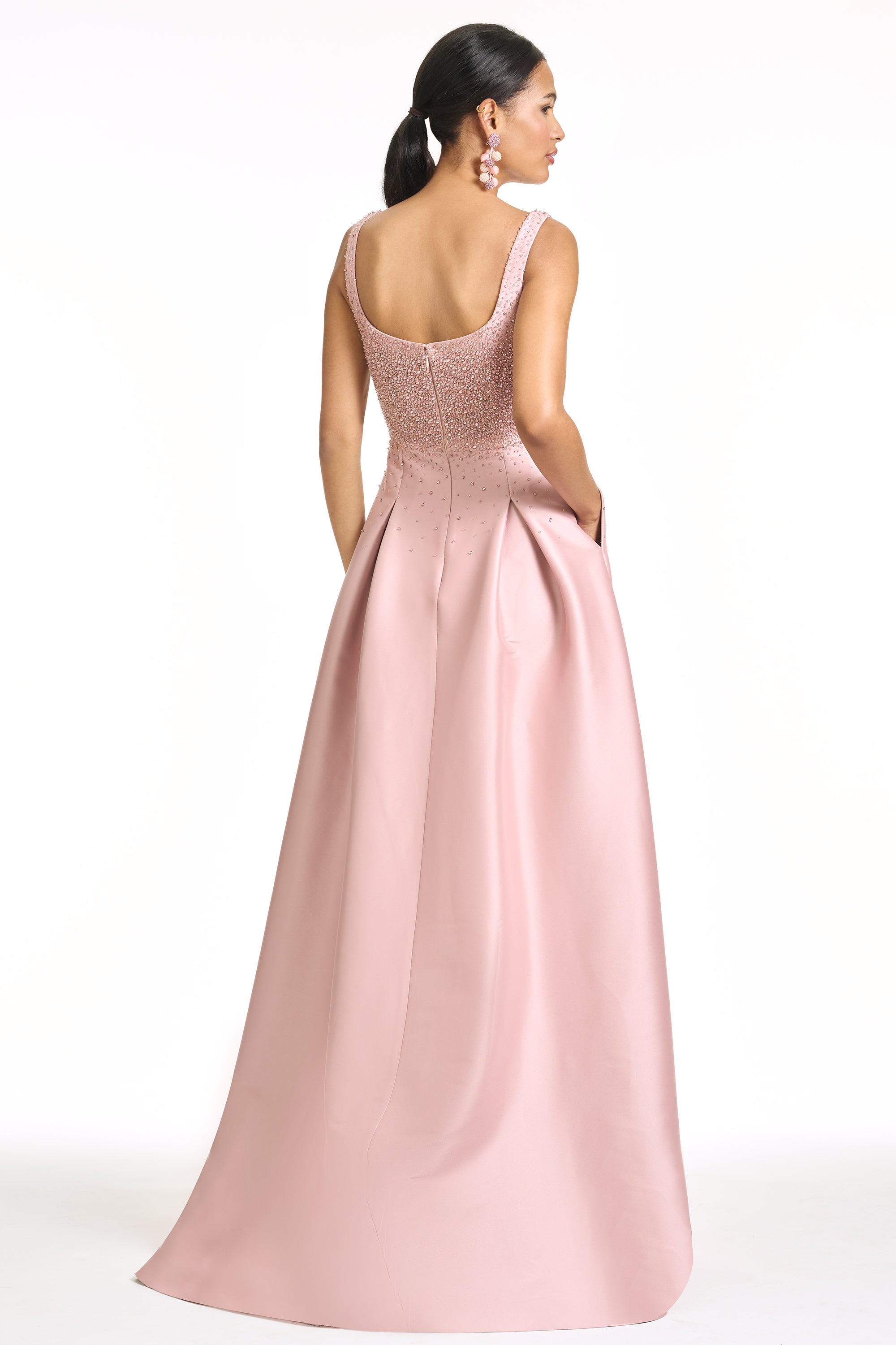EMBELLISHED AURORA GOWN - ROSE QUARTZ