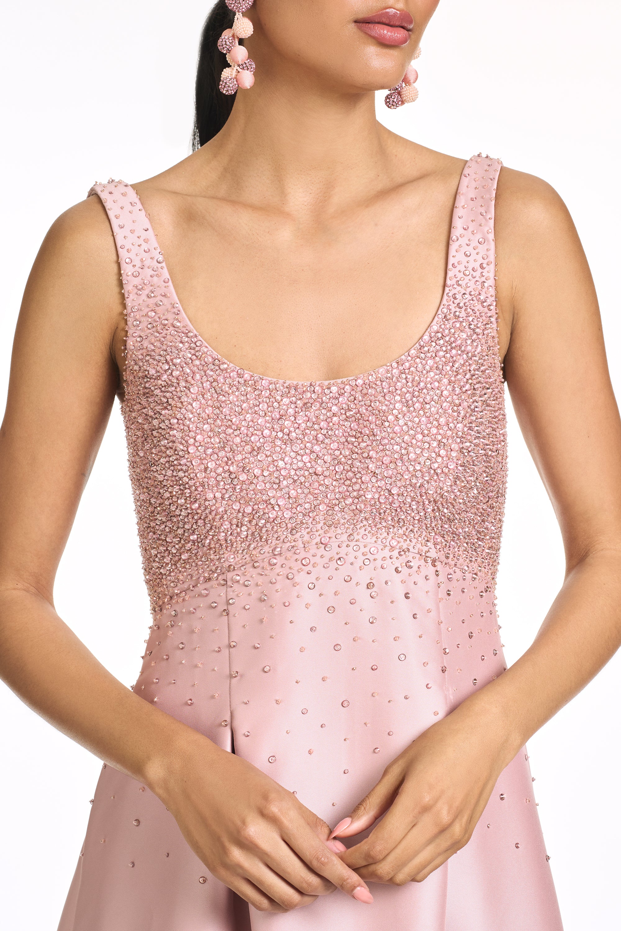 EMBELLISHED AURORA GOWN - ROSE QUARTZ