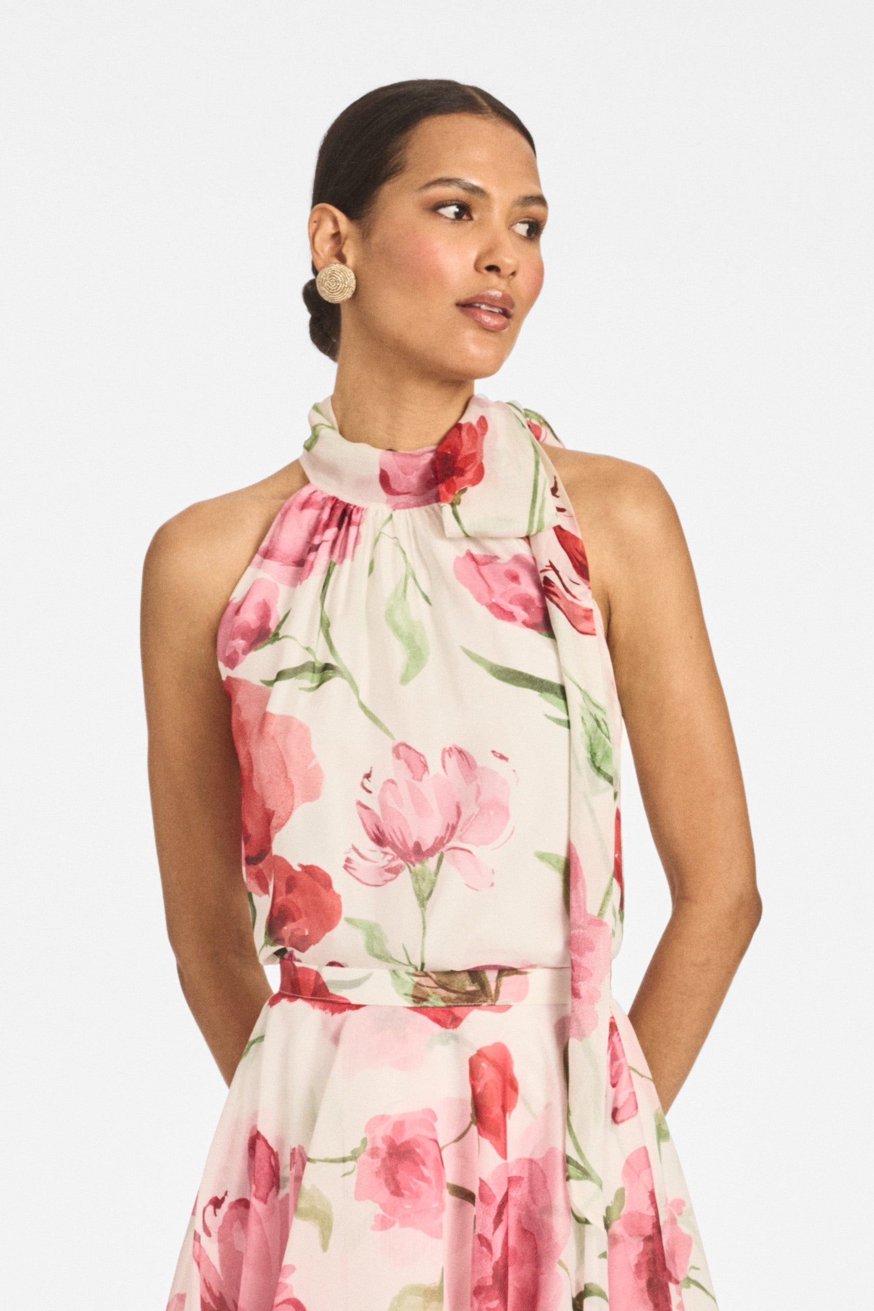 DEIRDRE TOP - GRANDE WATERCOLOR POPPIES