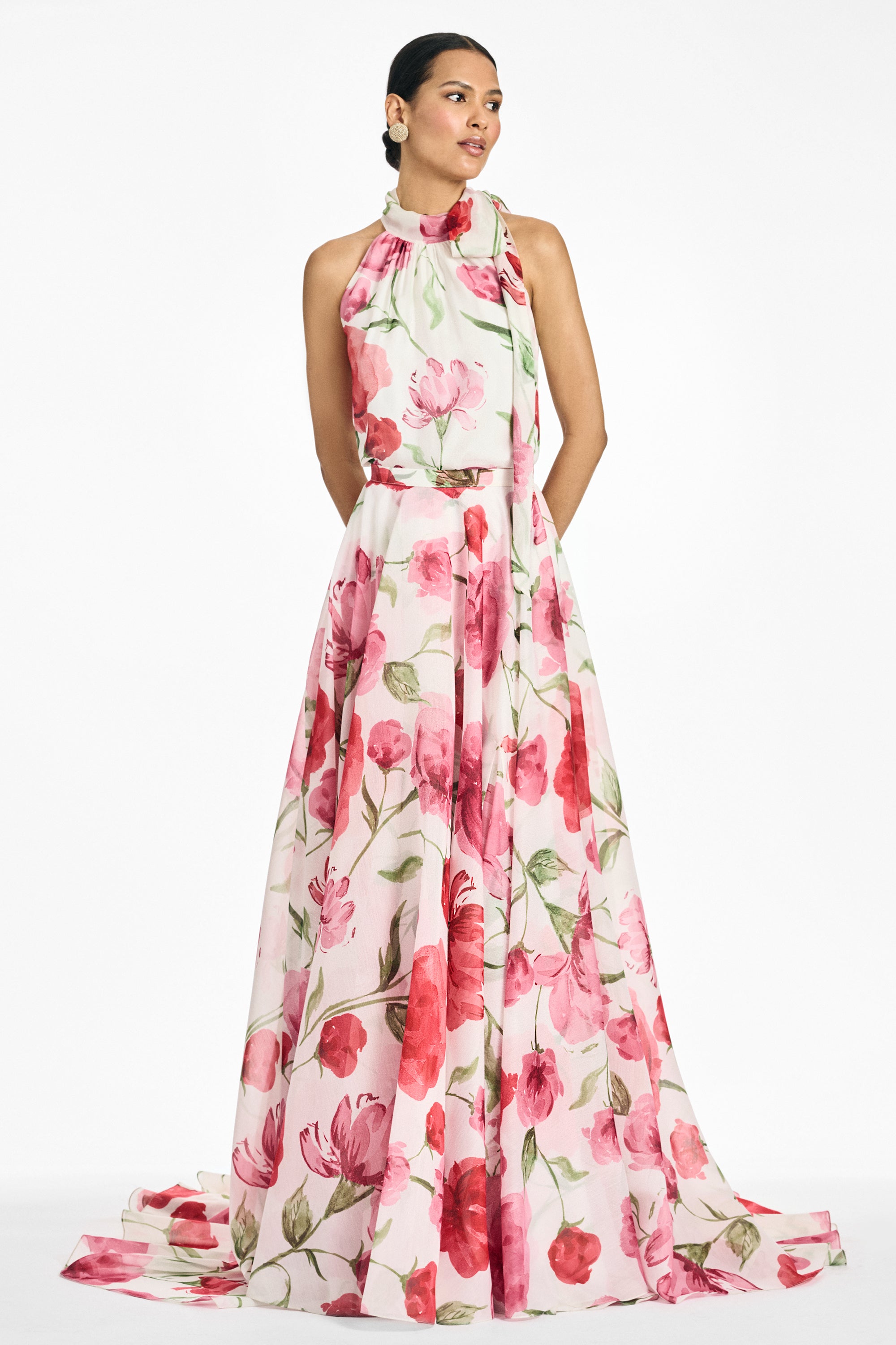 BELLAMY SKIRT - GRANDE WATERCOLOR POPPIES