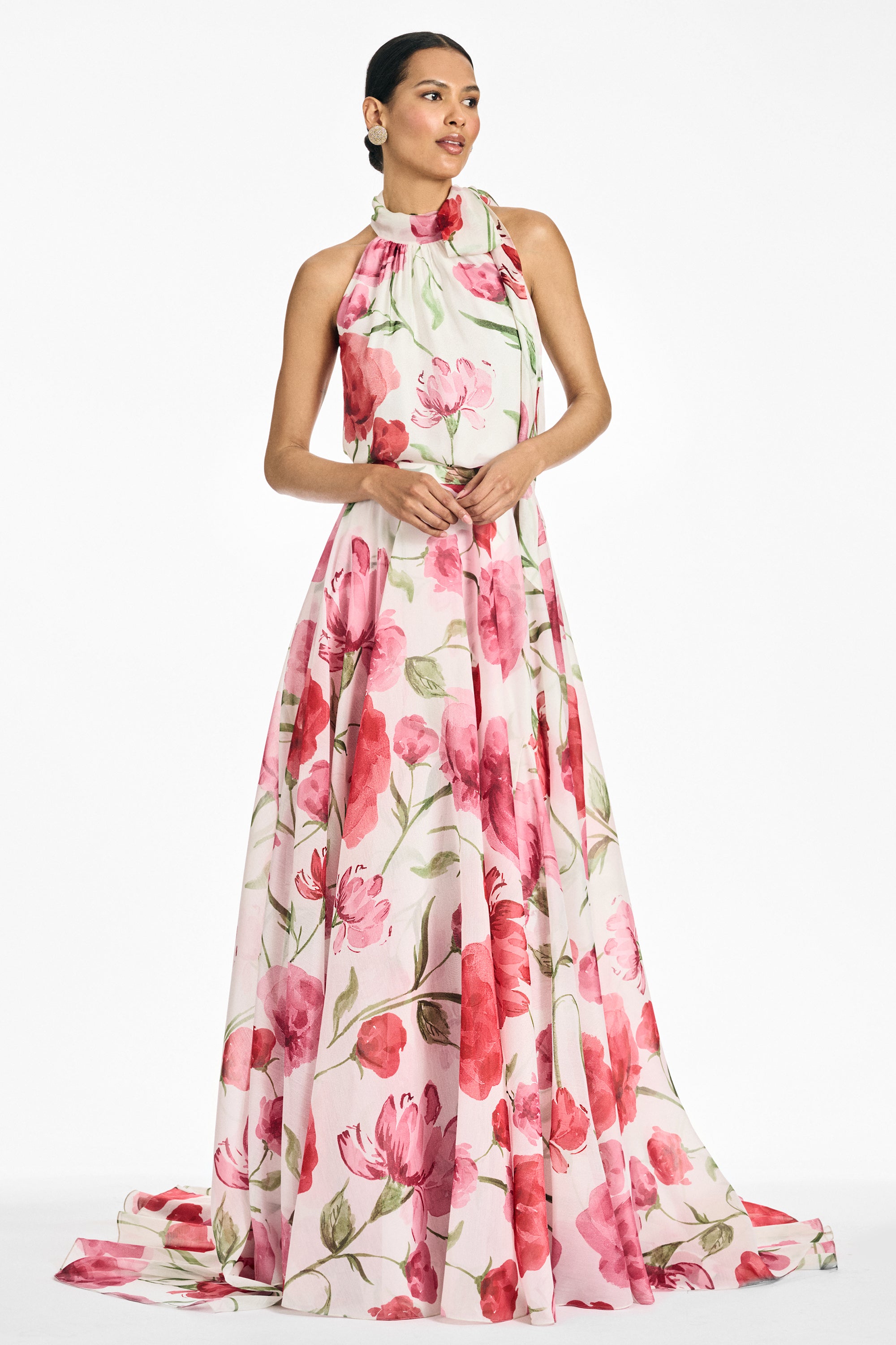 BELLAMY SKIRT - GRANDE WATERCOLOR POPPIES