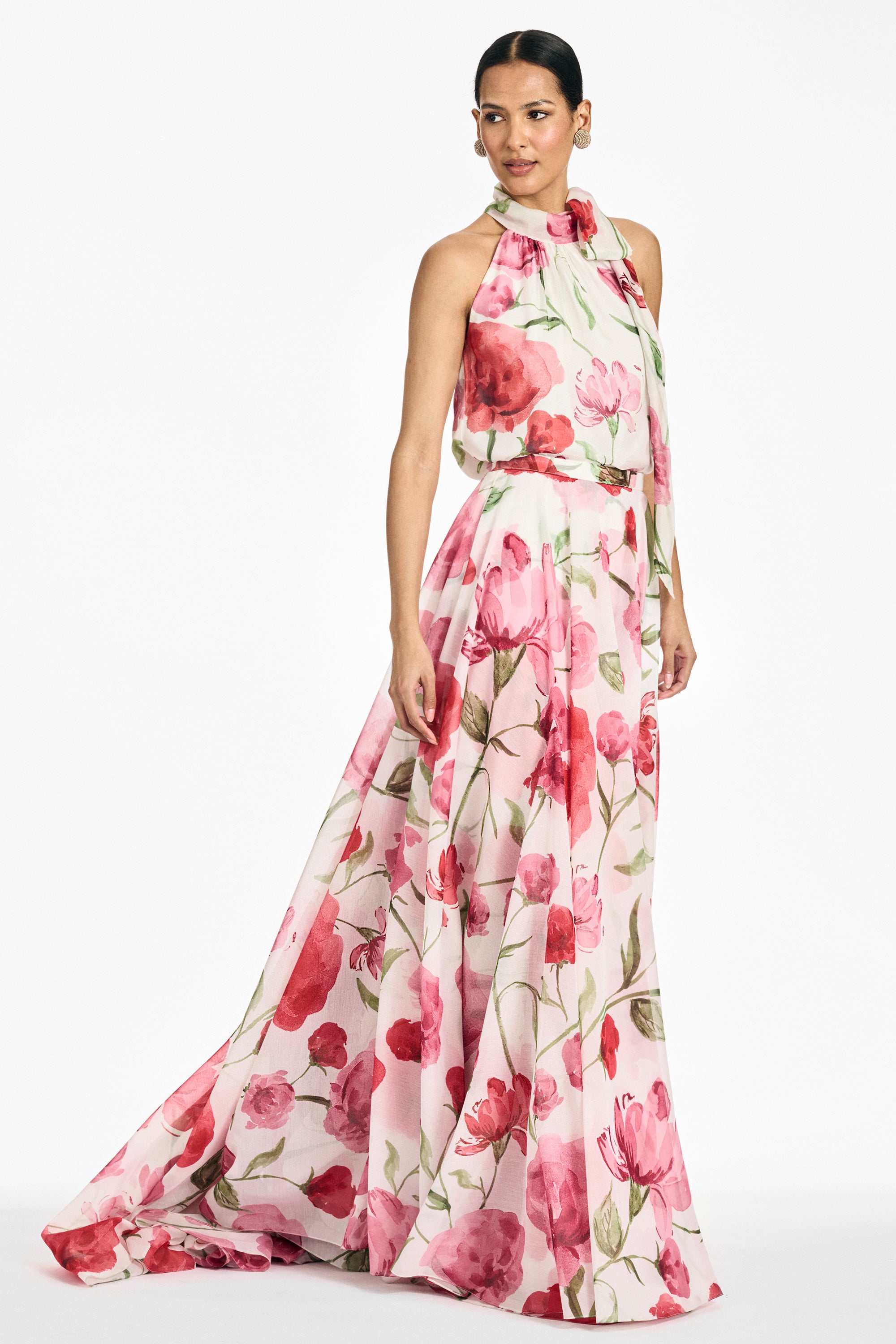 BELLAMY SKIRT - GRANDE WATERCOLOR POPPIES