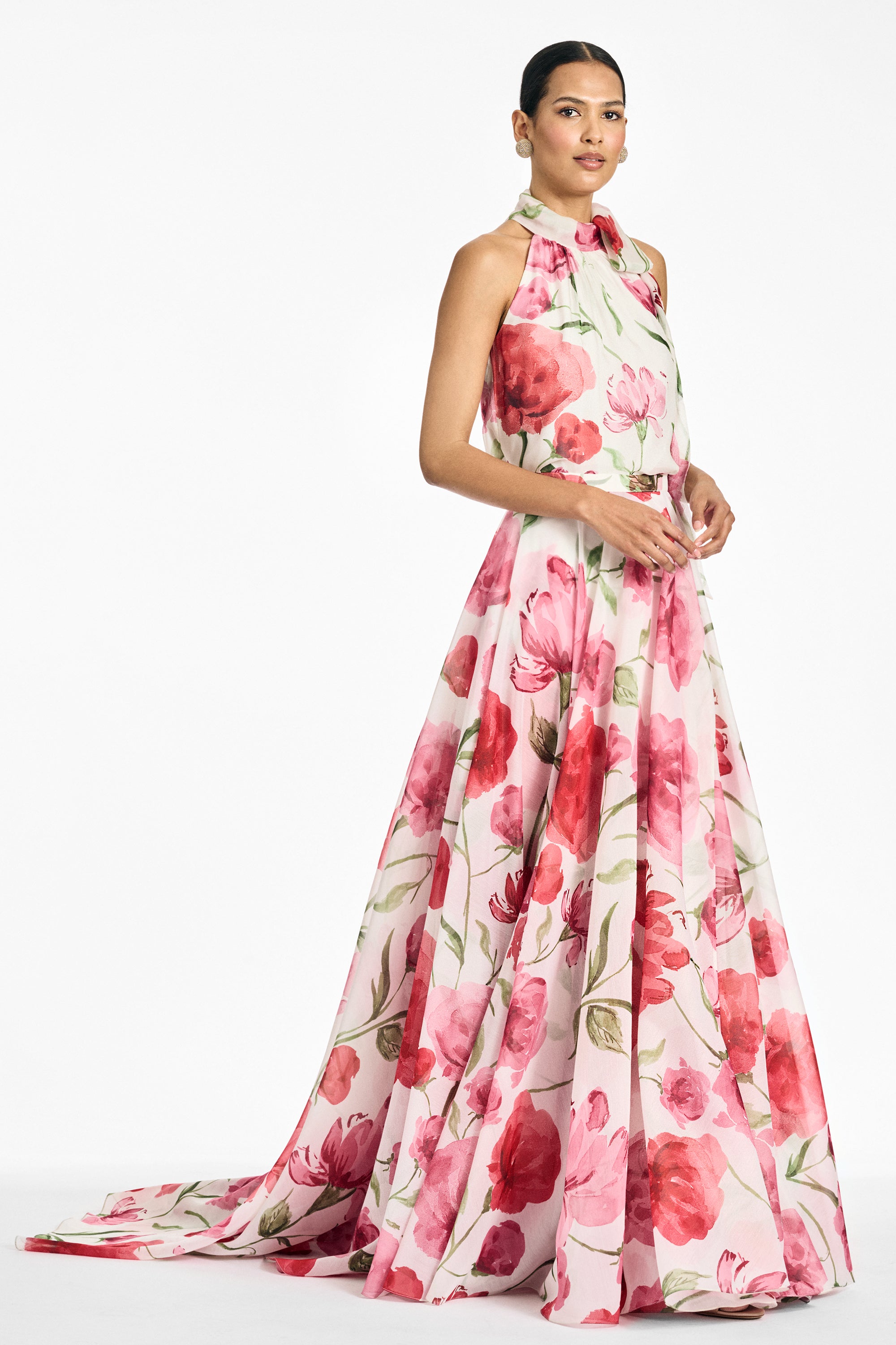 BELLAMY SKIRT - GRANDE WATERCOLOR POPPIES