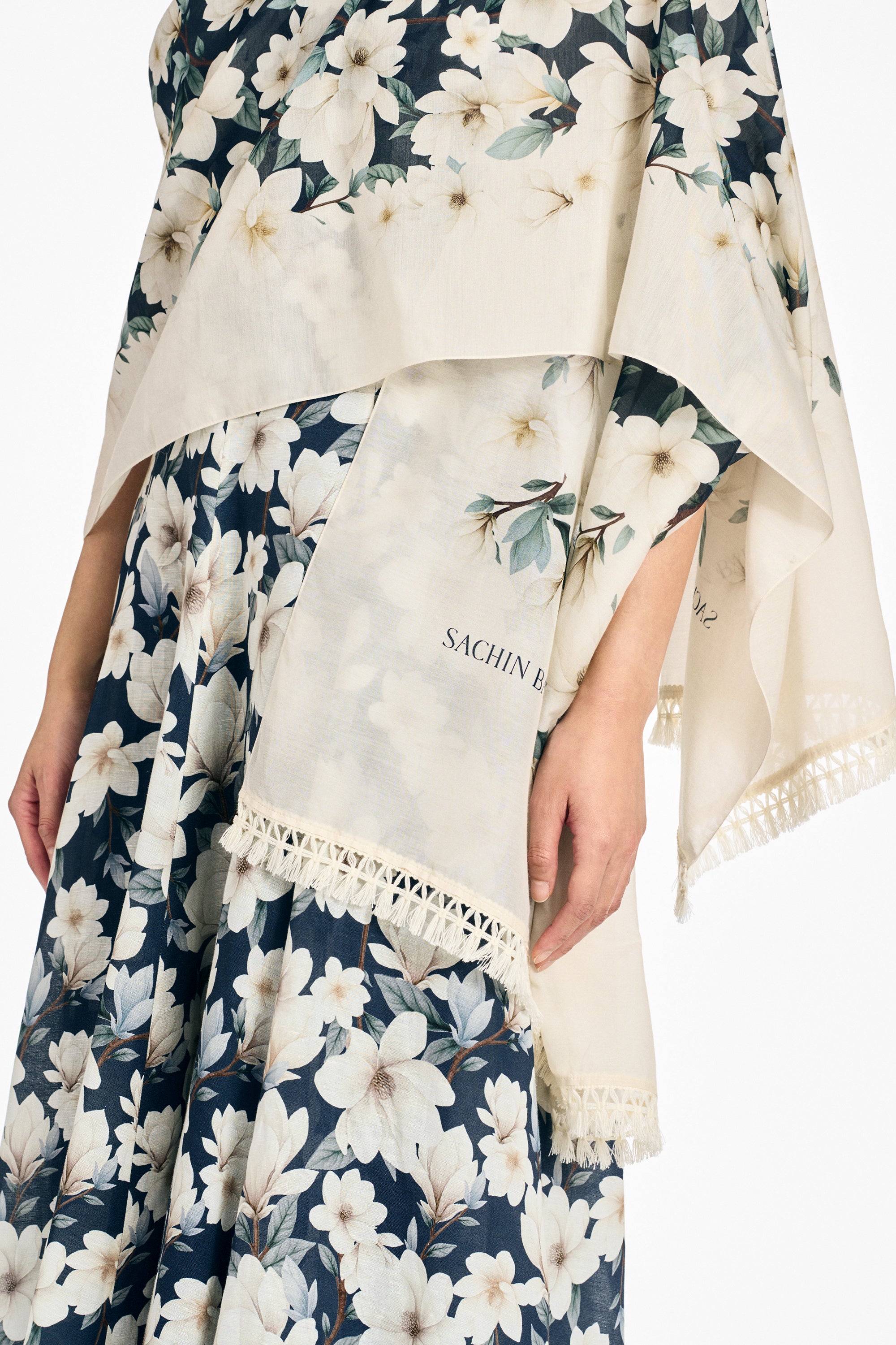 FLORIE SCARF - MIDNIGHT MAGNOLIA