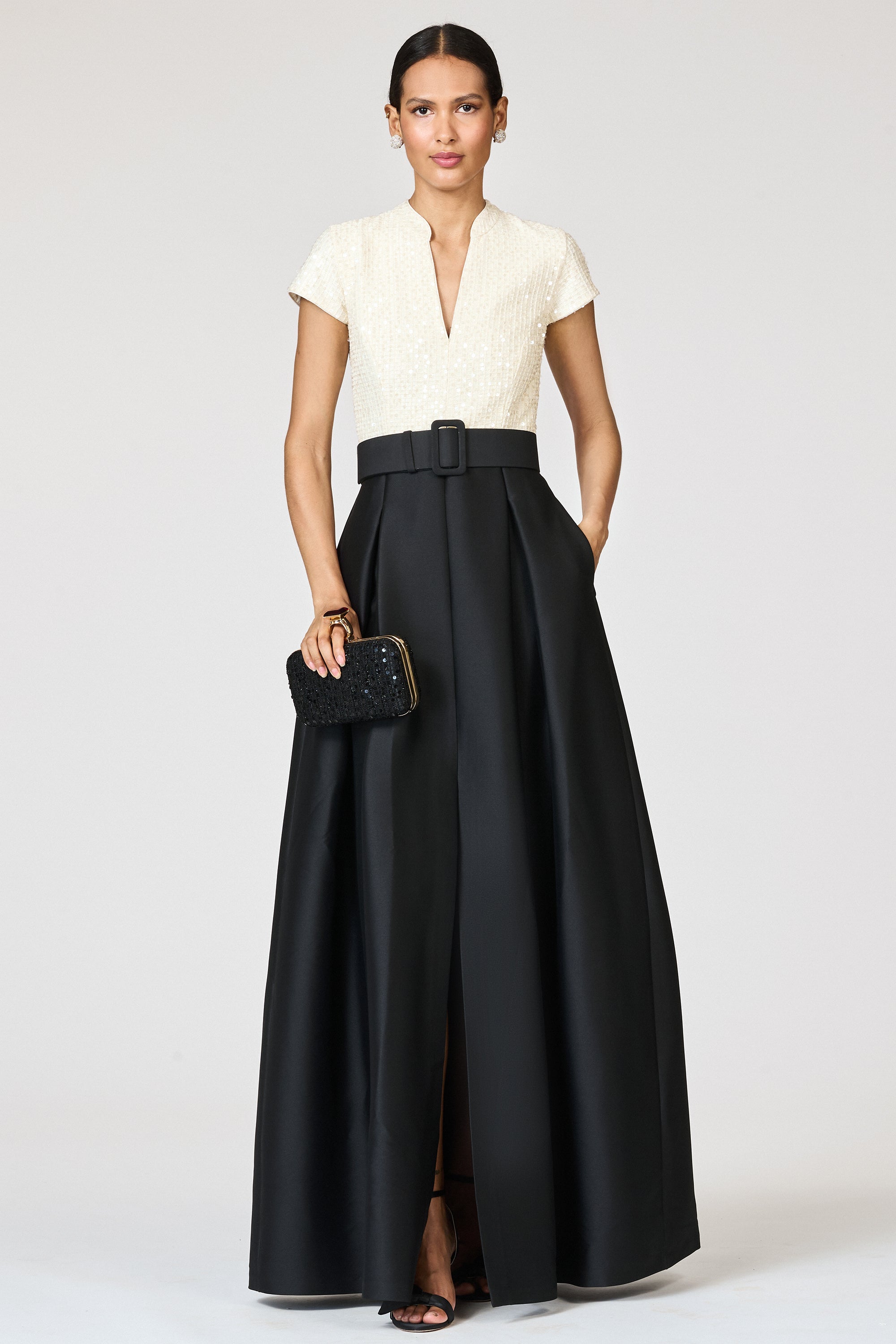 ARDEN GOWN - MOONLIGHT/BLACK