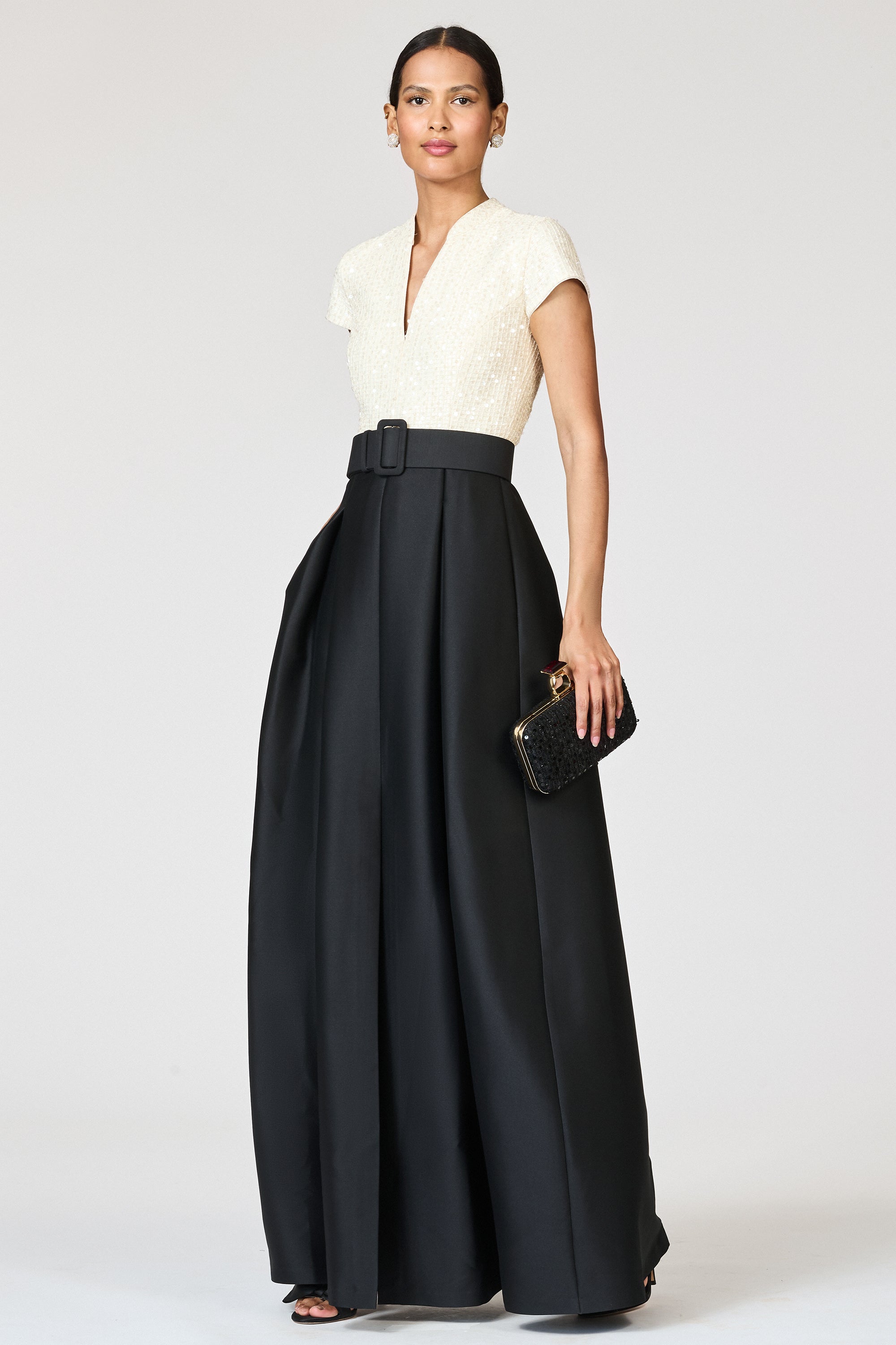 ARDEN GOWN - MOONLIGHT/BLACK