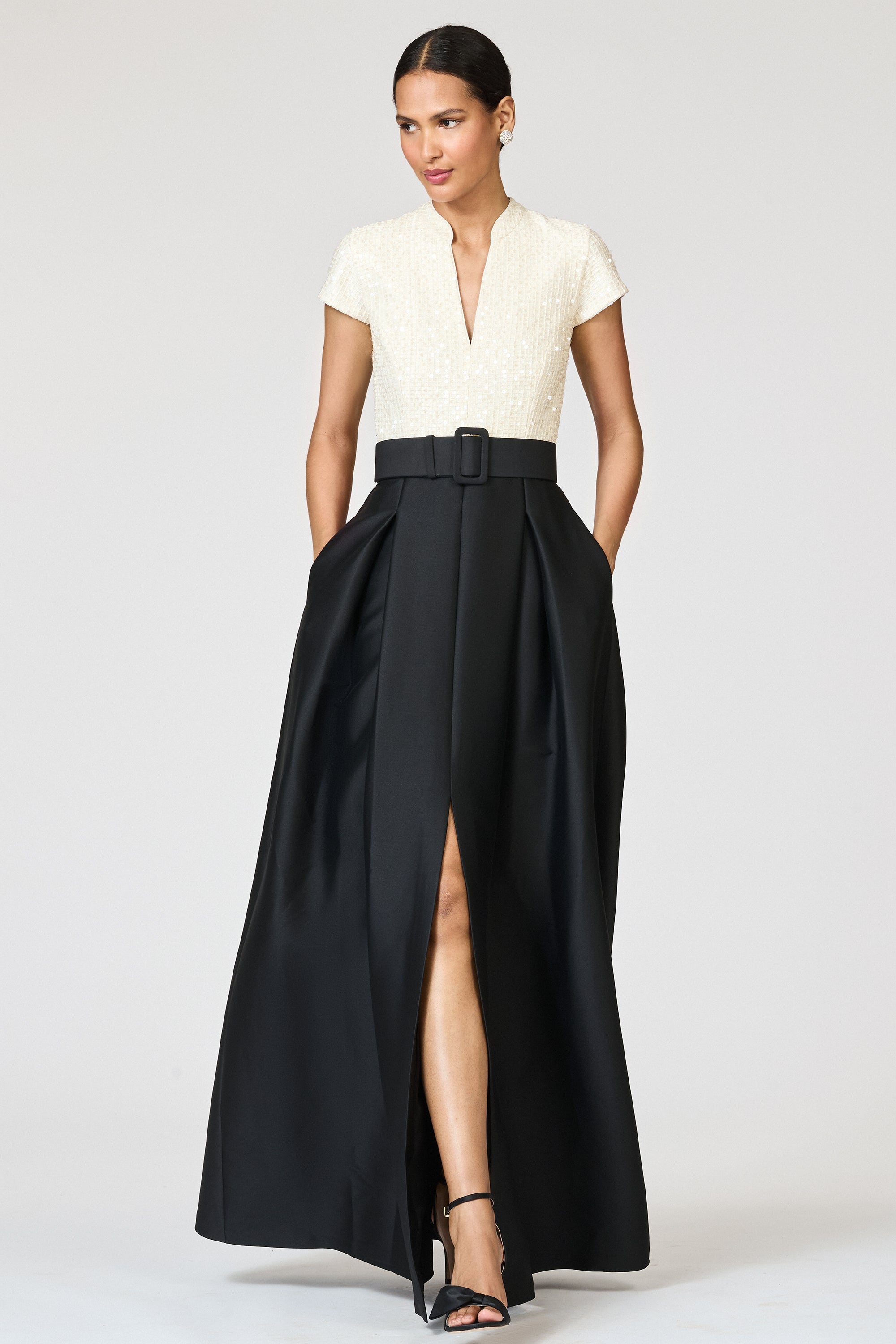 ARDEN GOWN - MOONLIGHT/BLACK