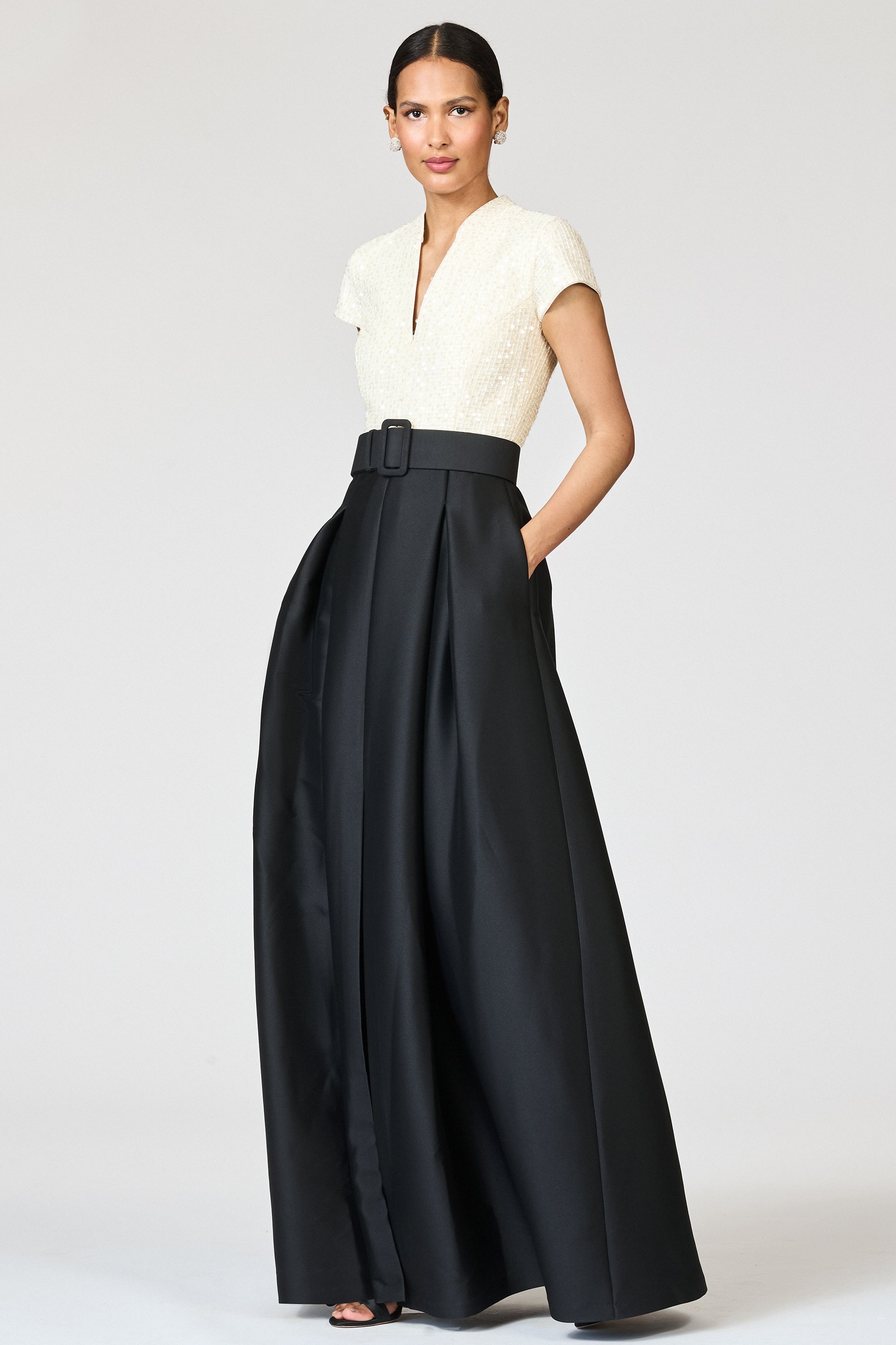 ARDEN GOWN - MOONLIGHT/BLACK