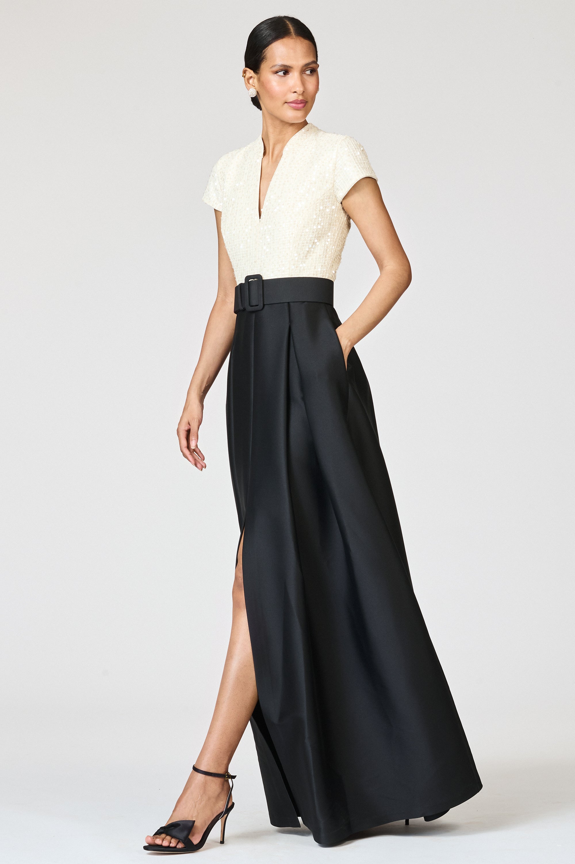 ARDEN GOWN - MOONLIGHT/BLACK