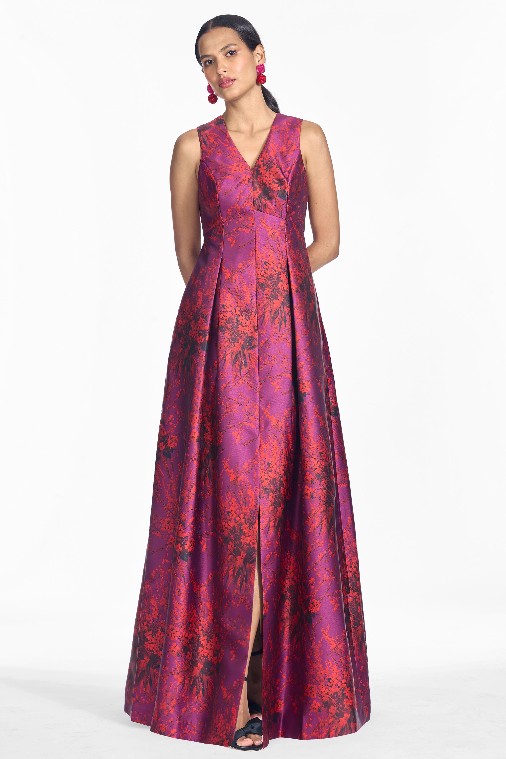 BROOKLYNNE GOWN - RASPBERRY BOUQUET MULTI