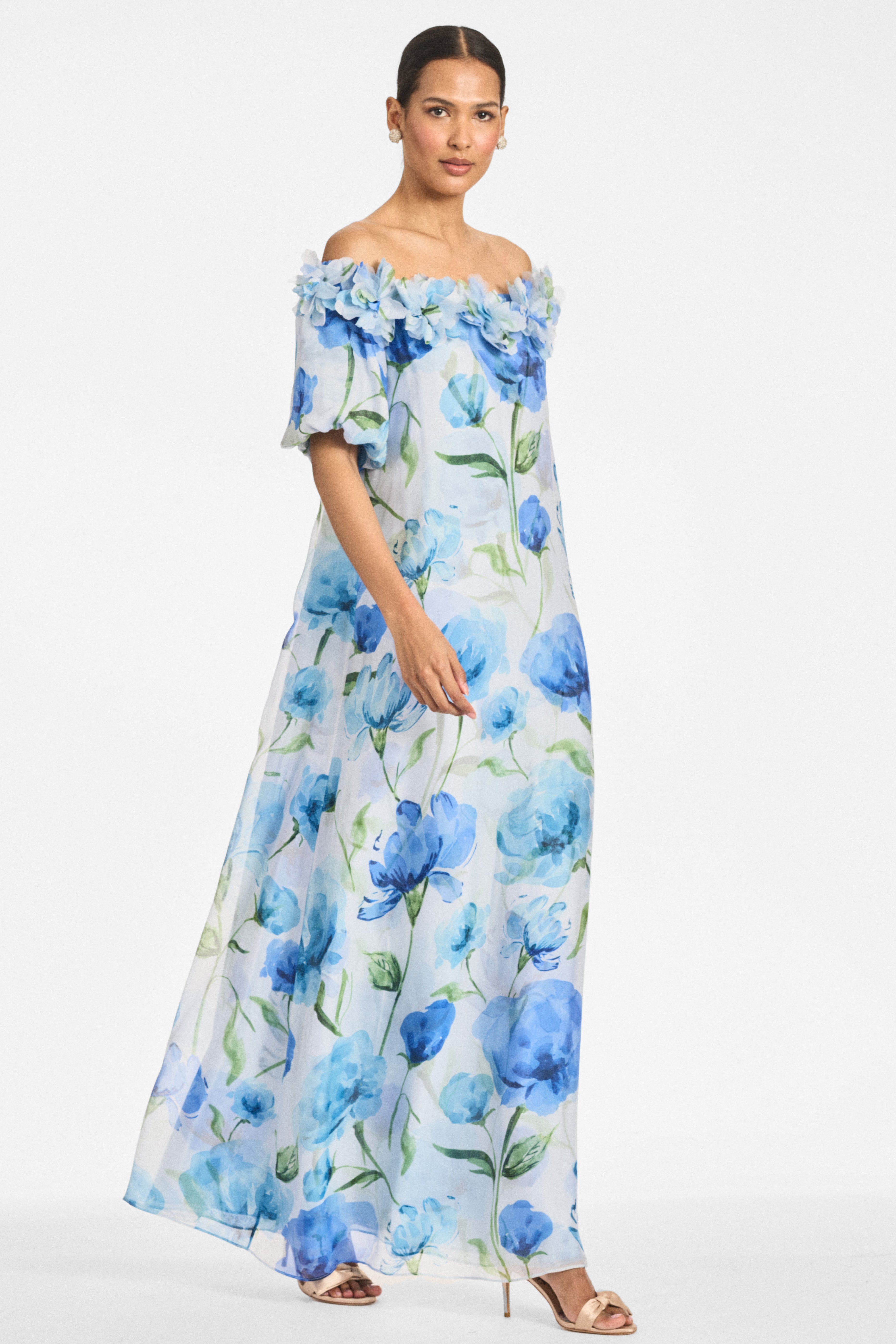 VALENTINA GOWN - GRANDE SAPPHIRE POPPIES