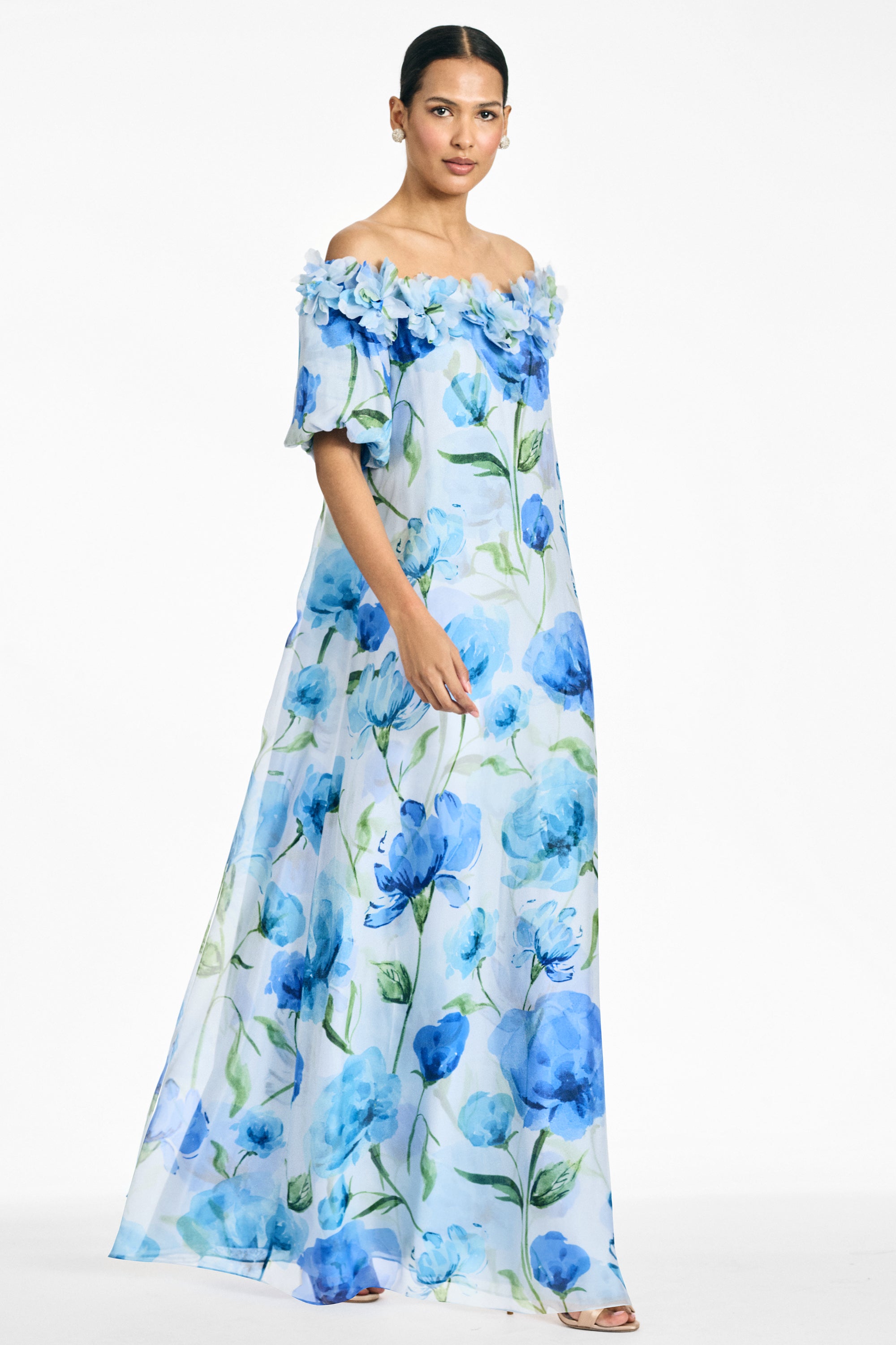 VALENTINA GOWN - GRANDE SAPPHIRE POPPIES