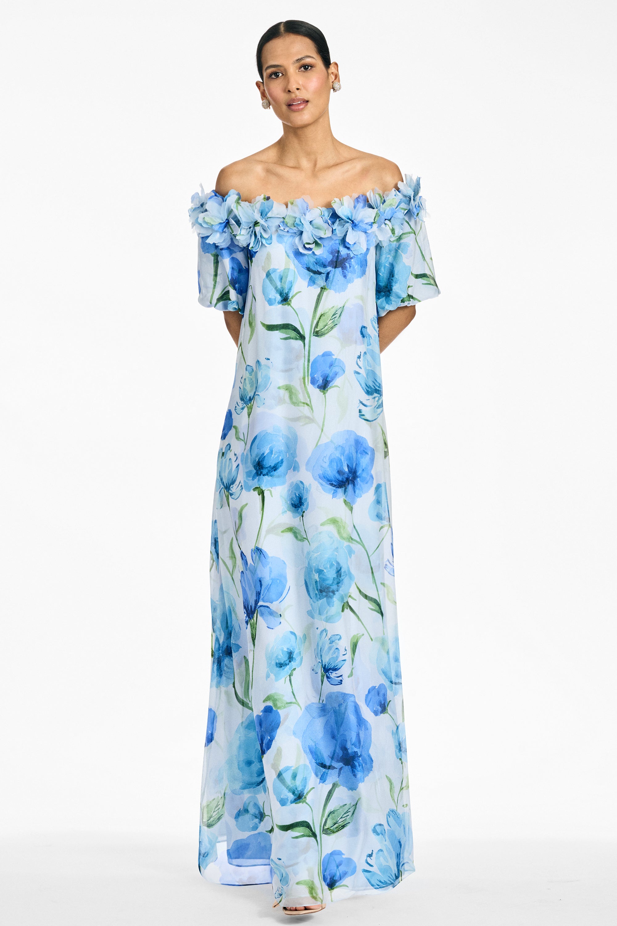 VALENTINA GOWN - GRANDE SAPPHIRE POPPIES