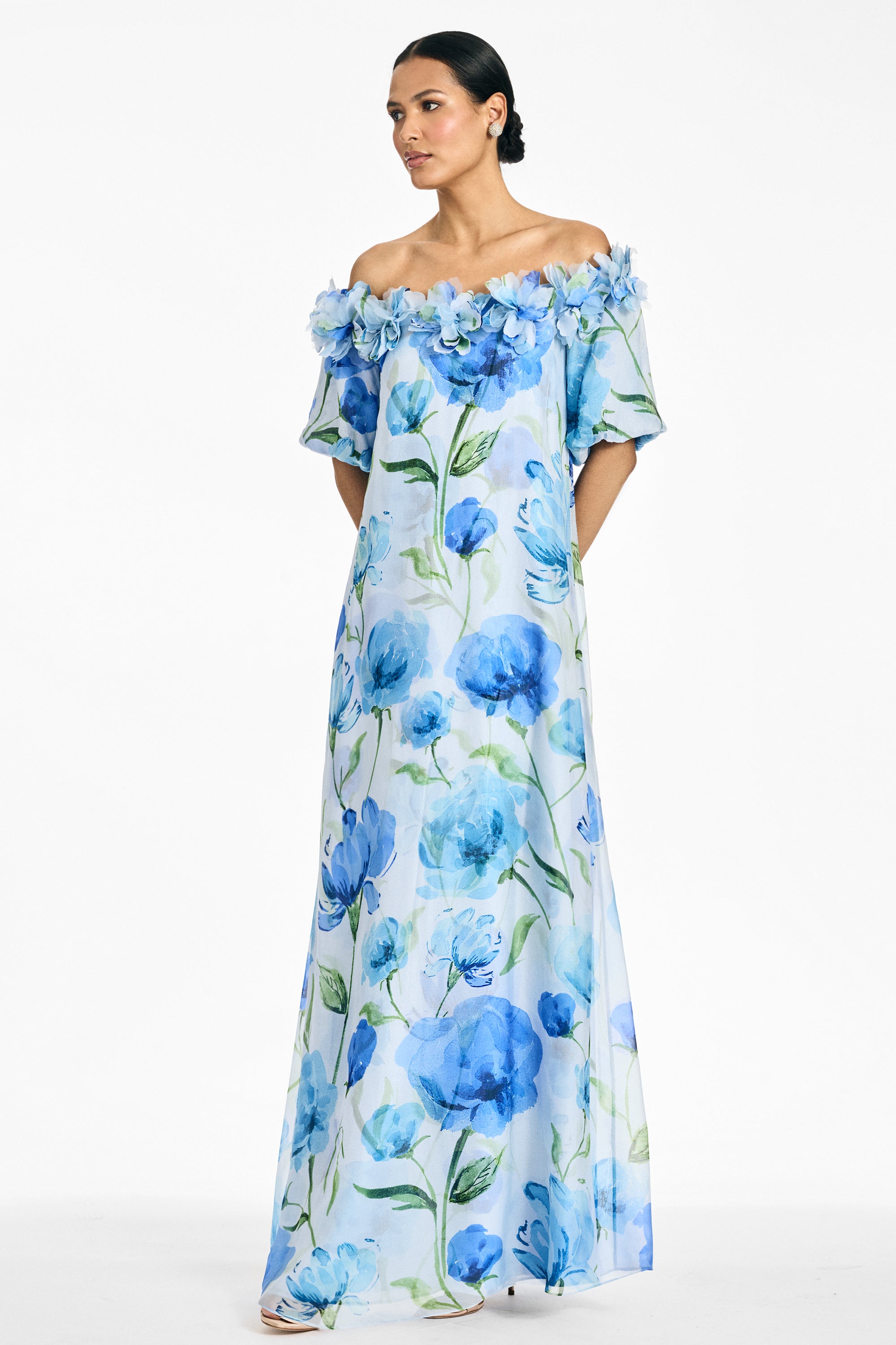 VALENTINA GOWN - GRANDE SAPPHIRE POPPIES