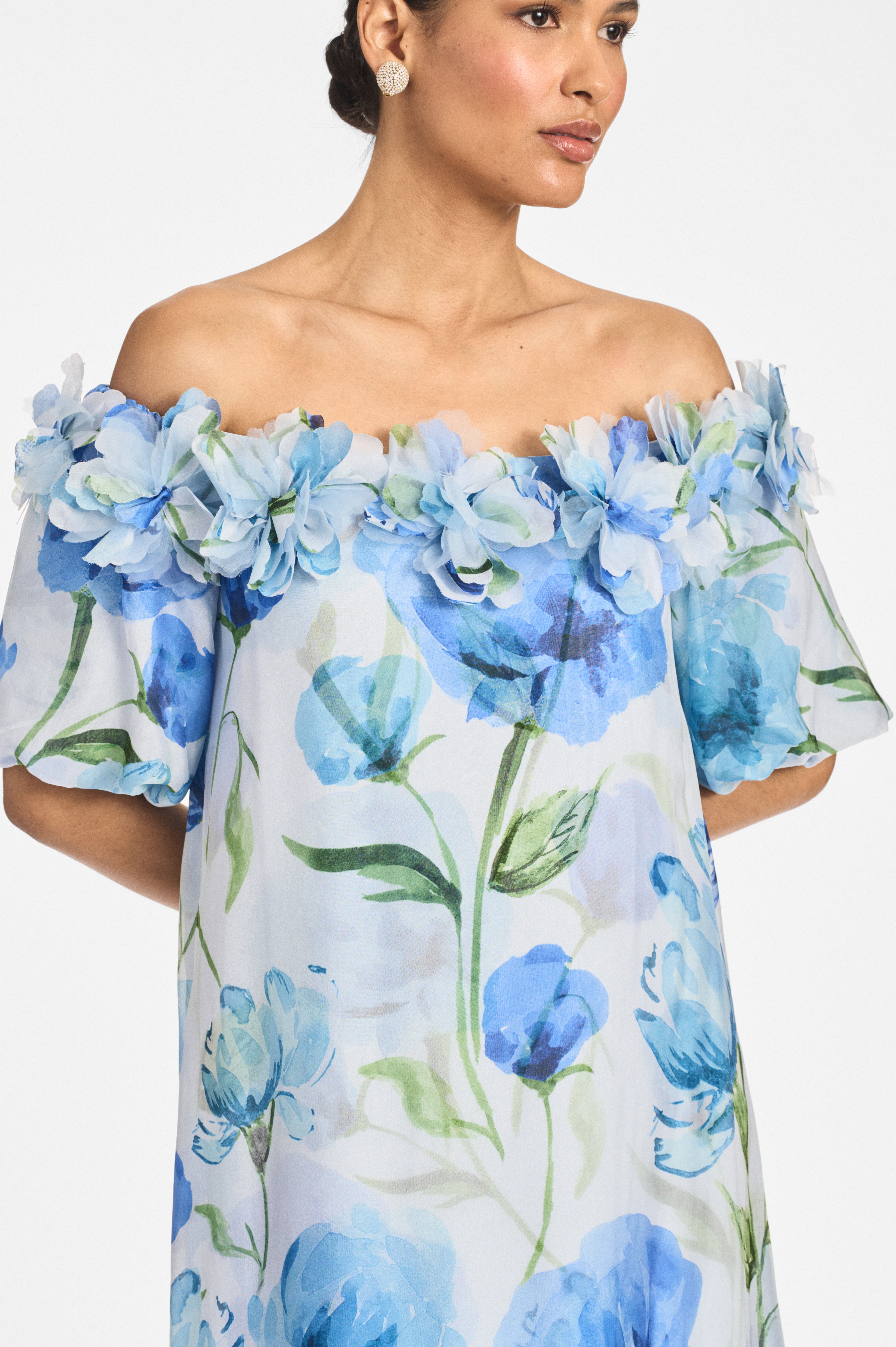 VALENTINA GOWN - GRANDE SAPPHIRE POPPIES