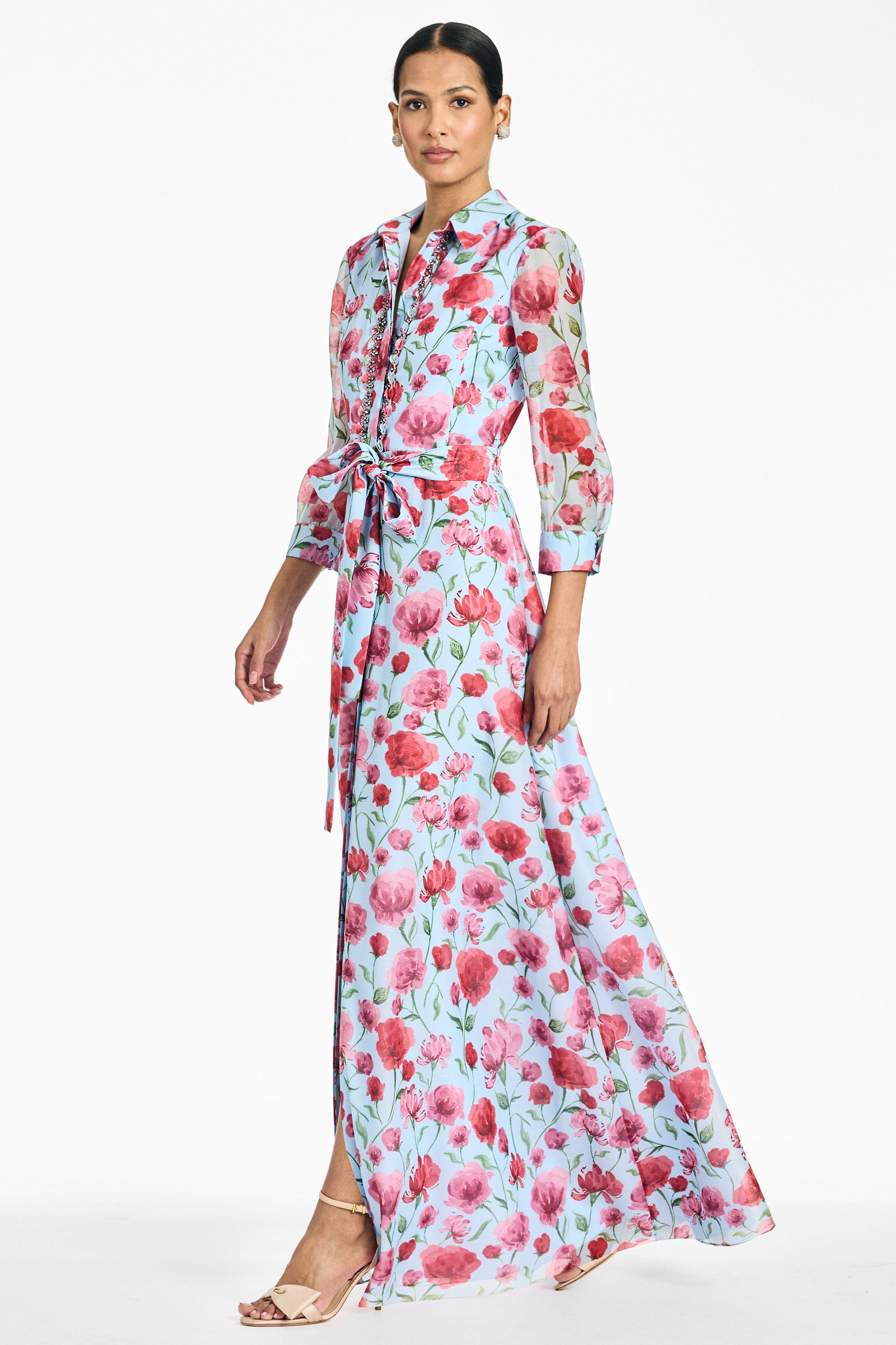 ADDISON GOWN - SKY POPPIES