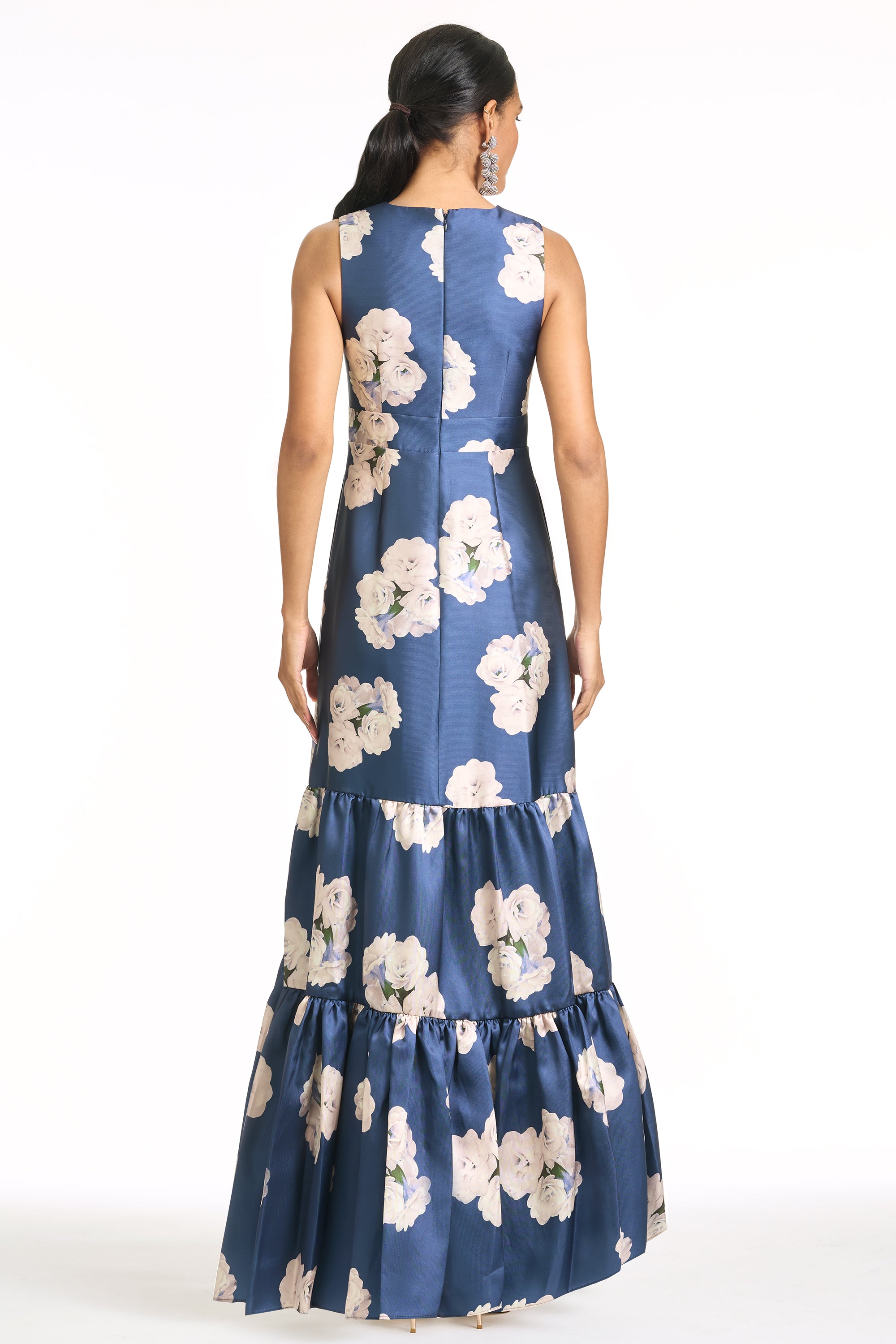 RORI GOWN - STEEL BLUE CORSAGE