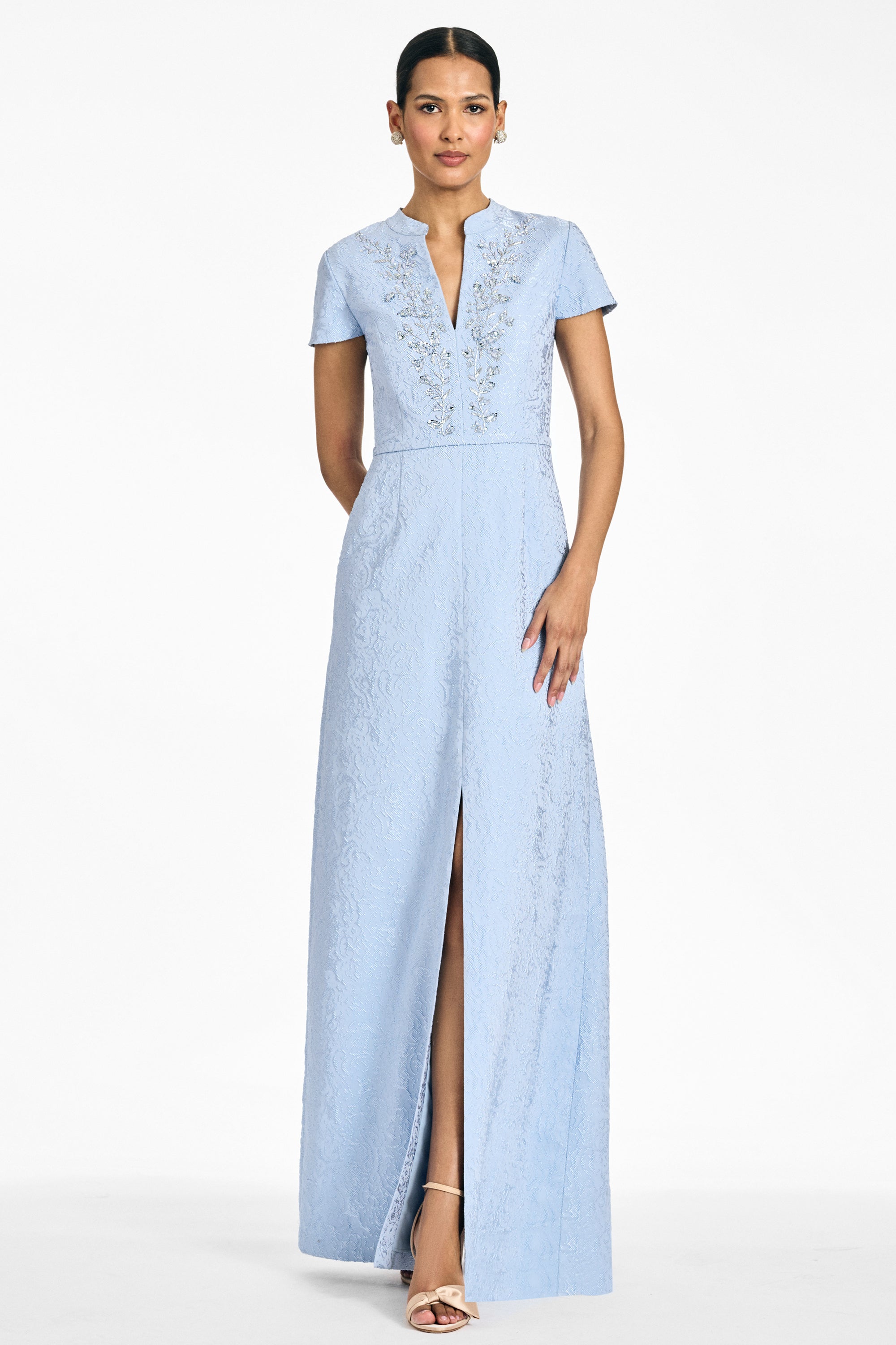 EMBELLISHED CHARLOTTE GOWN - ICE BLUE
