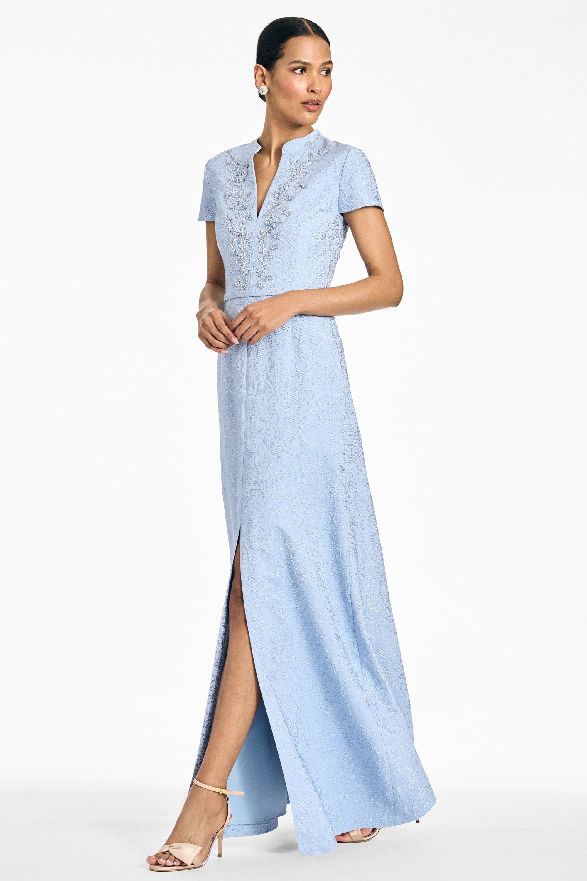 EMBELLISHED CHARLOTTE GOWN - ICE BLUE