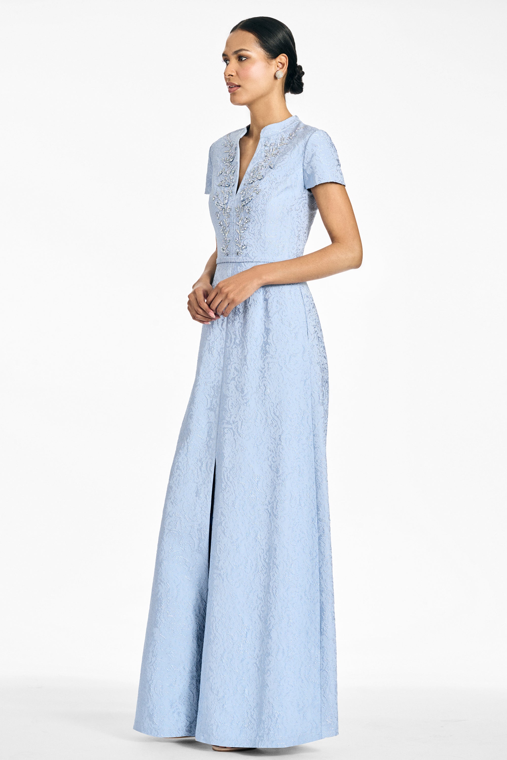 EMBELLISHED CHARLOTTE GOWN - ICE BLUE