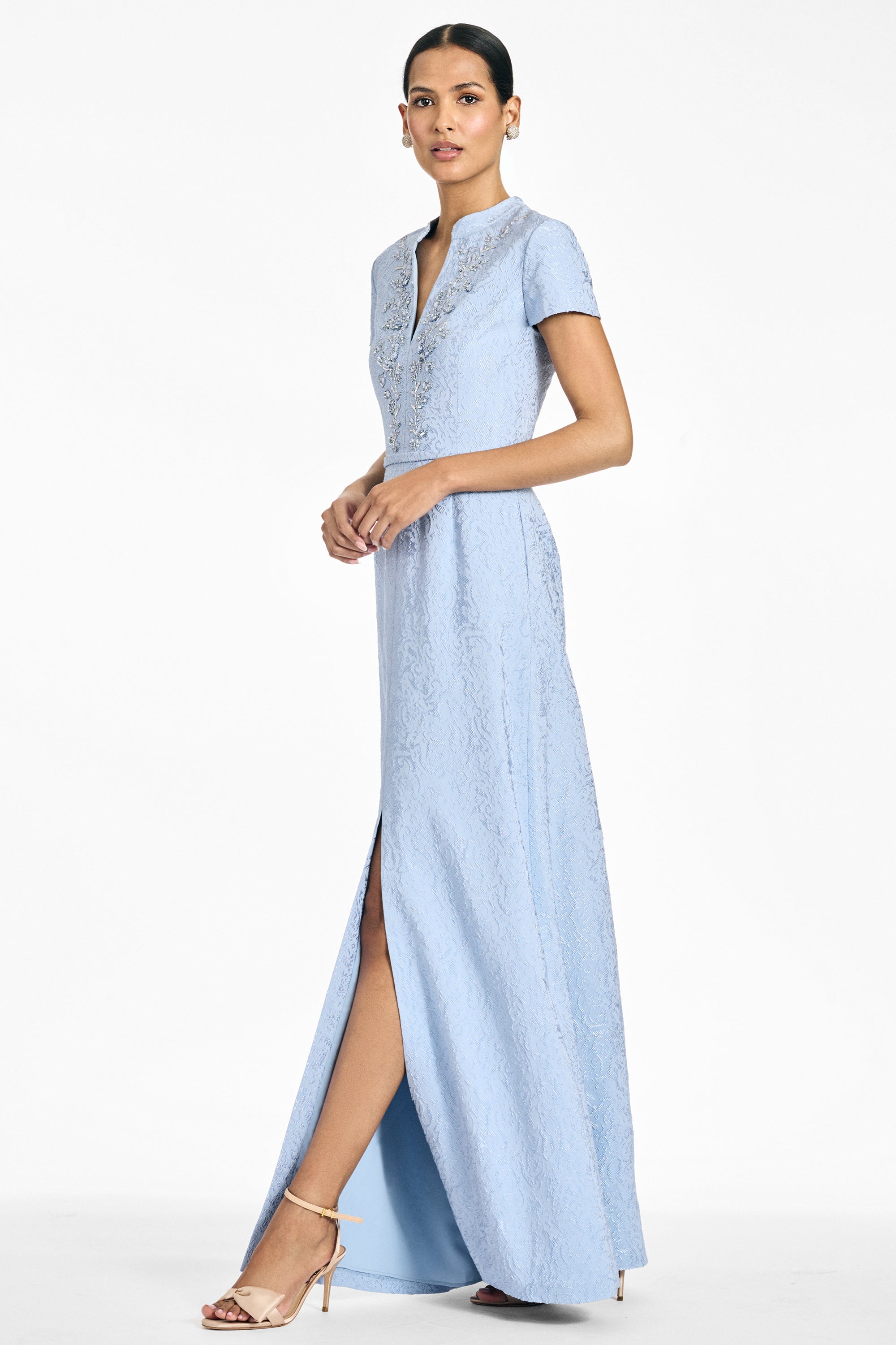 EMBELLISHED CHARLOTTE GOWN - ICE BLUE